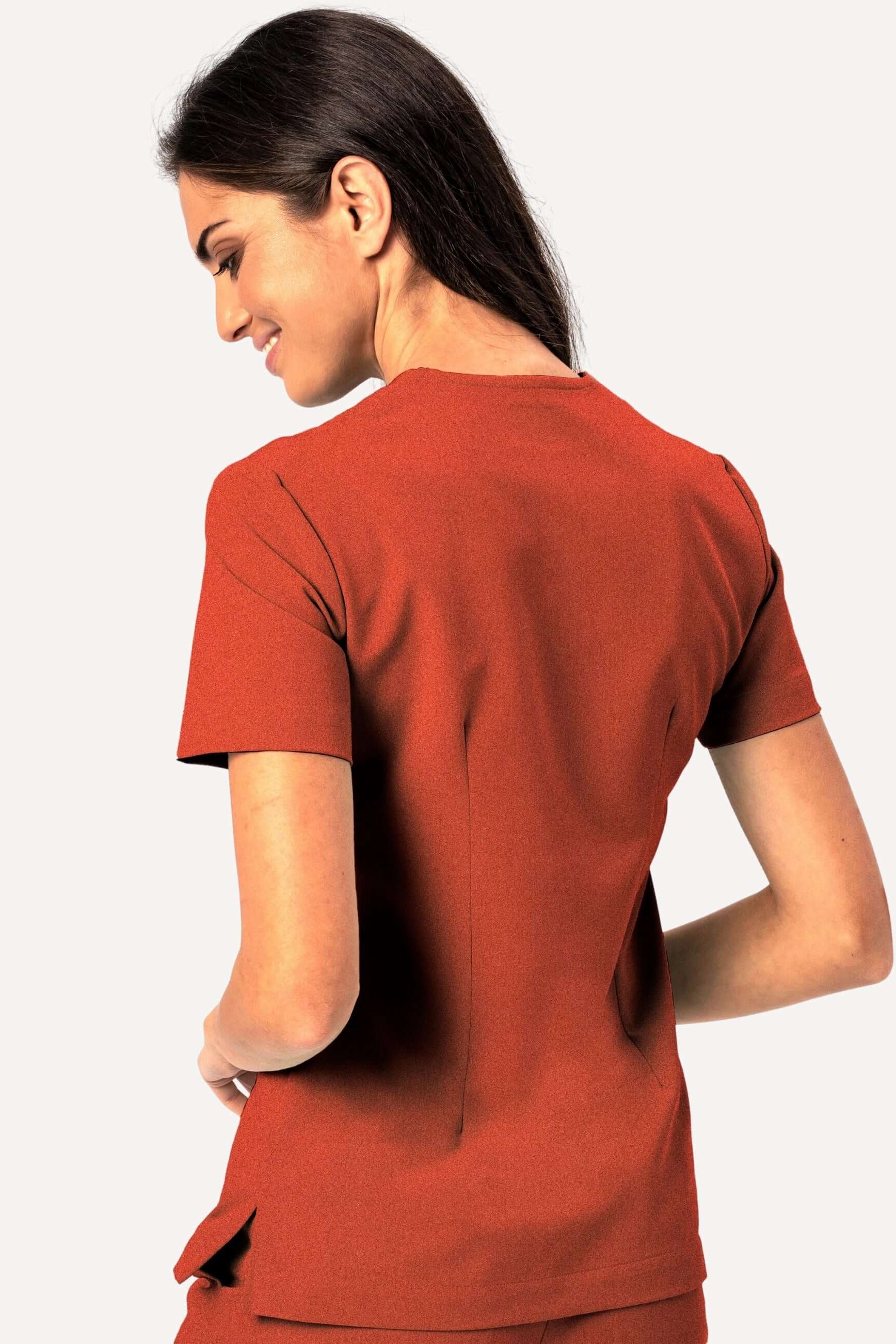 Bluza medyczna damska MOXI Red Fox tylny widok