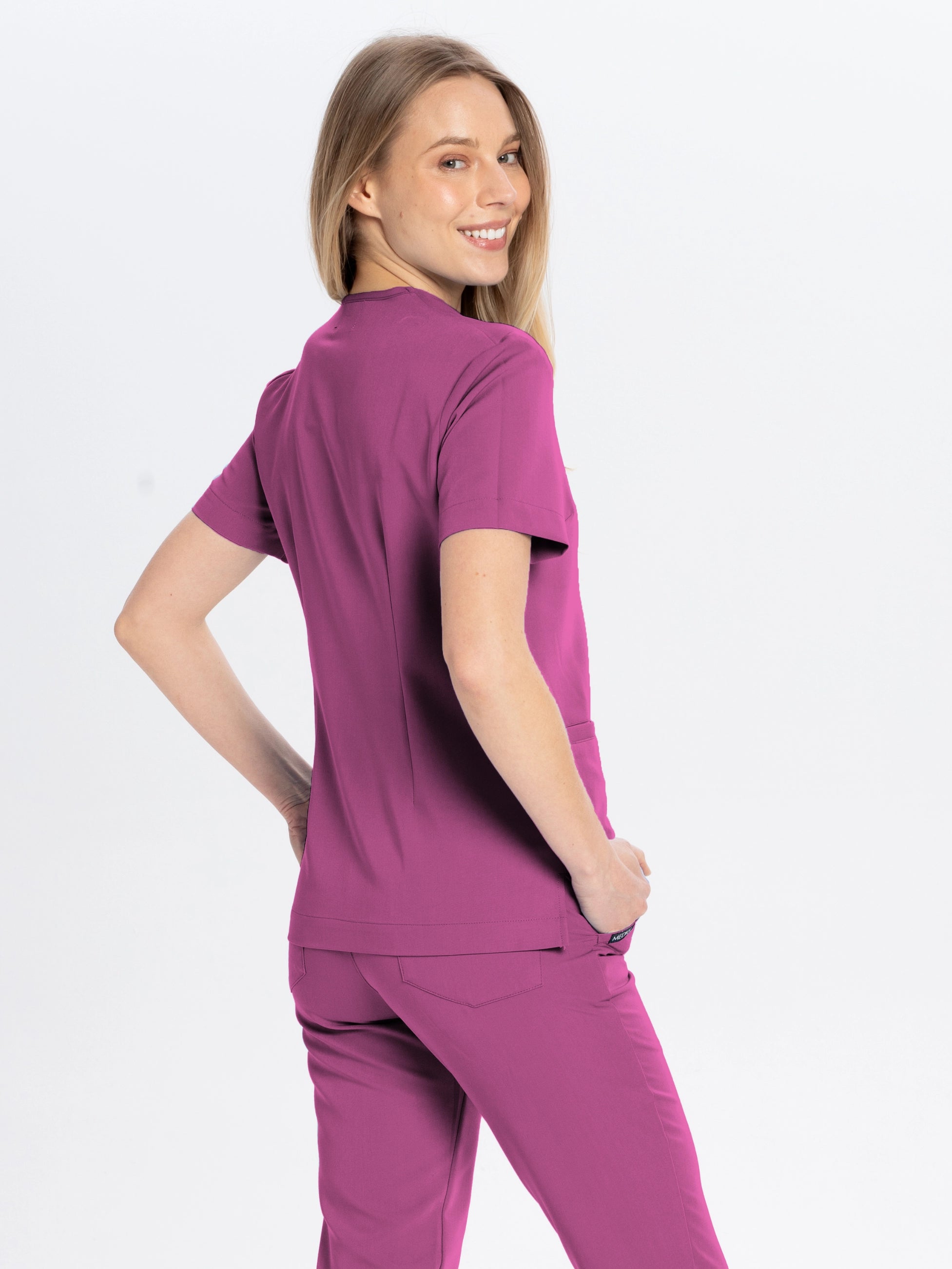 Bluza medyczna damska MOXI roseberry z tyłu