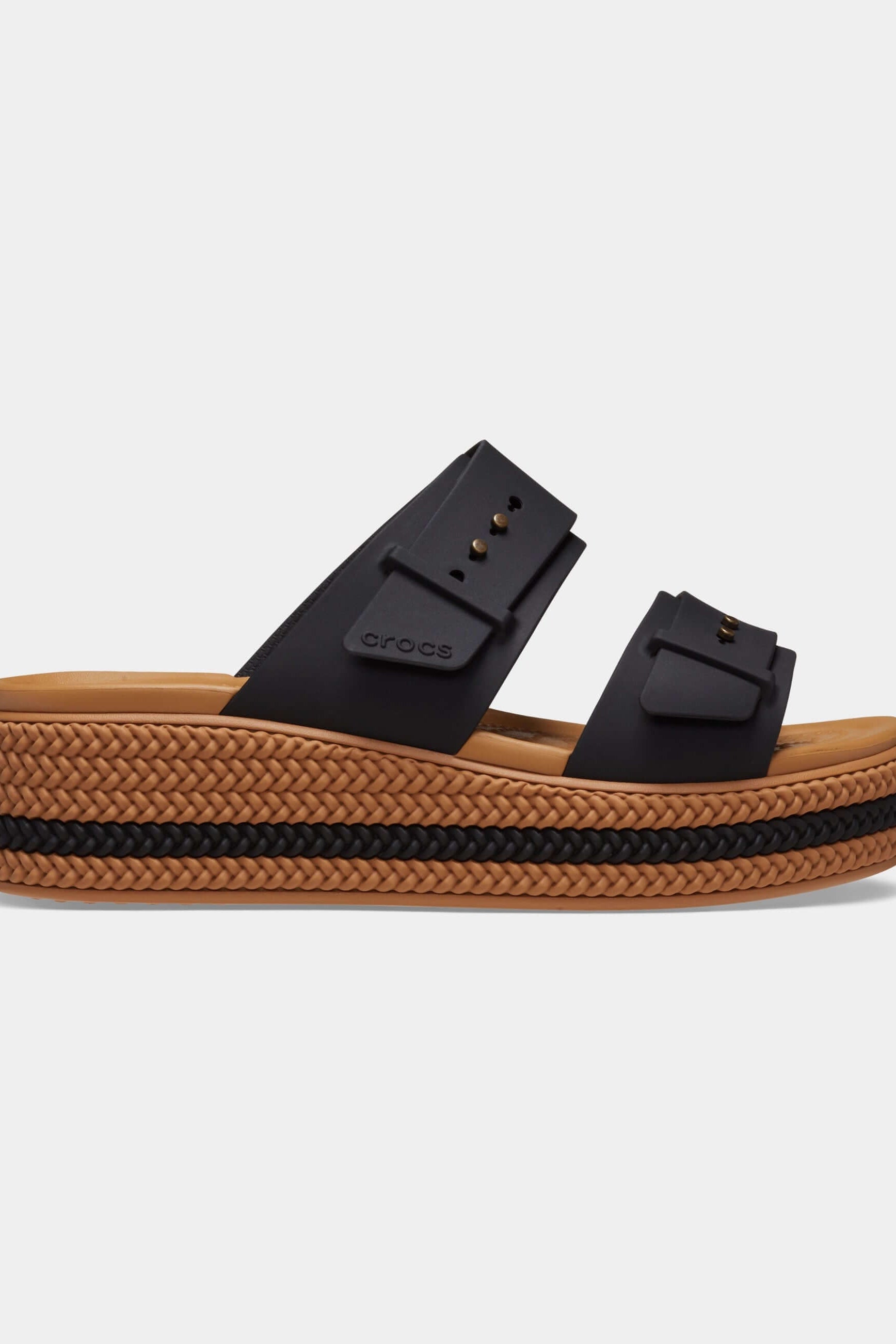 Buty medyczne Crocs Brooklyn czarne widok z boku