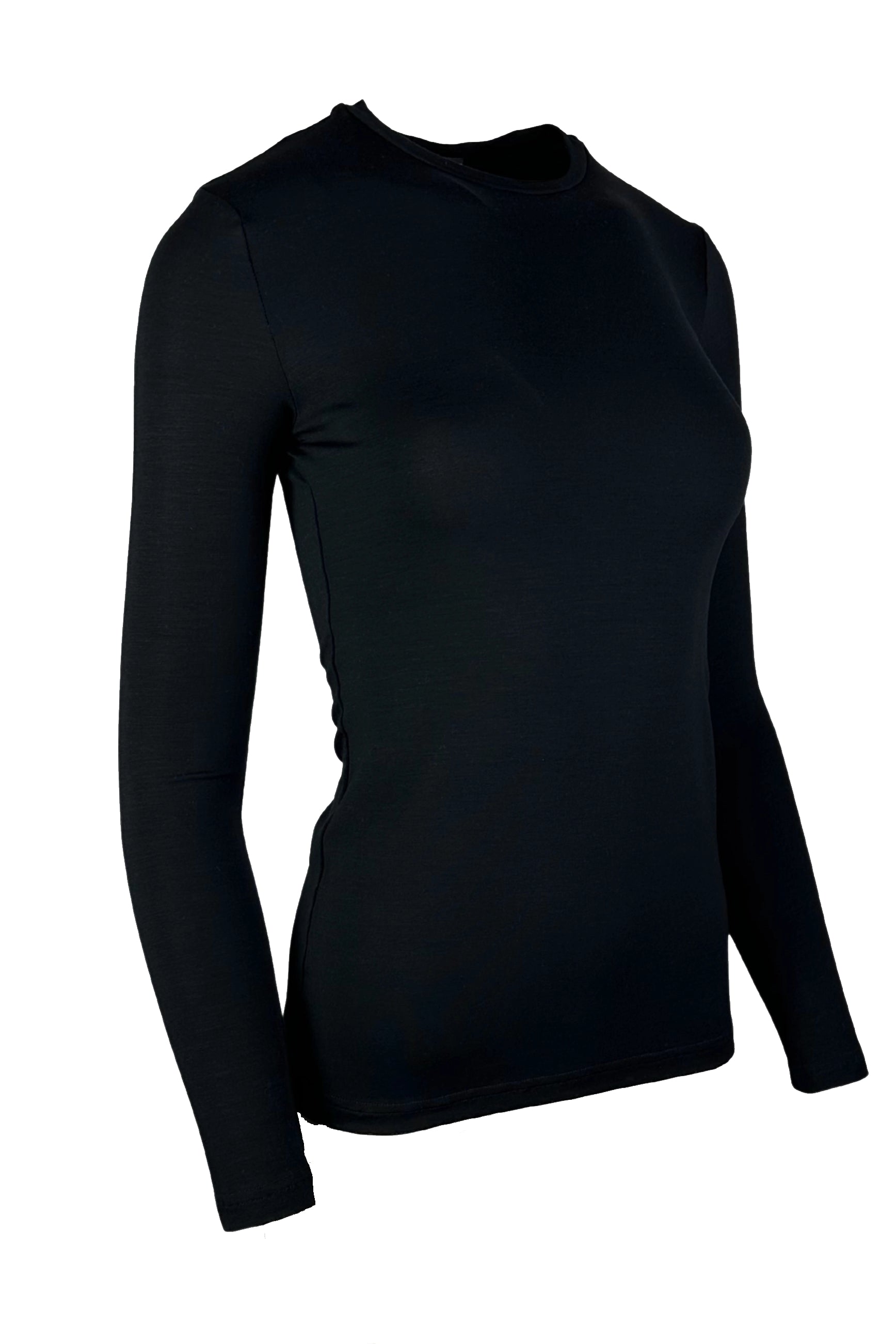 Koszulka medyczna damska Longsleeve czarny bok