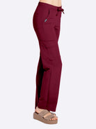 Spodnie medyczne damskie - FLOW z szeroką nogawką cherry smoke