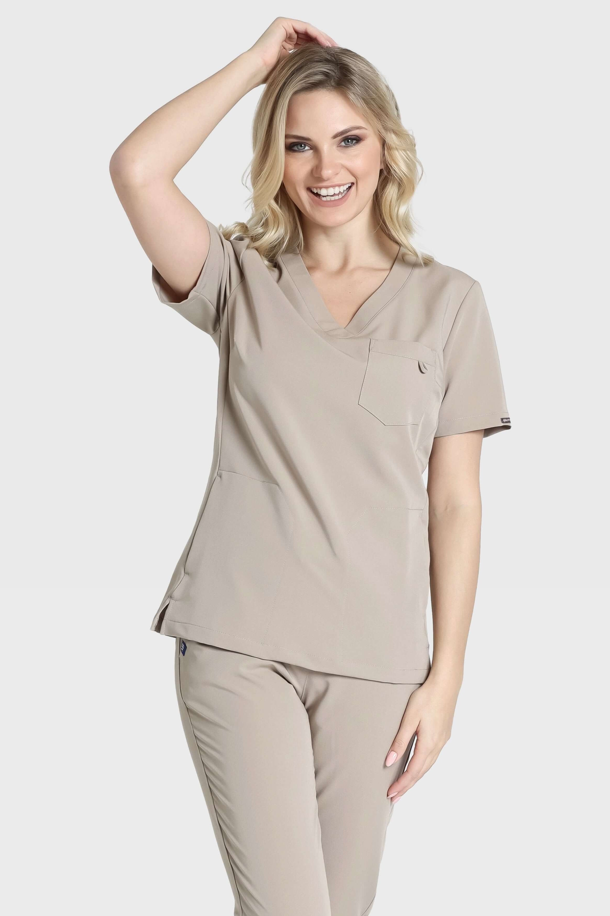 bluza medyczna arla bezowa