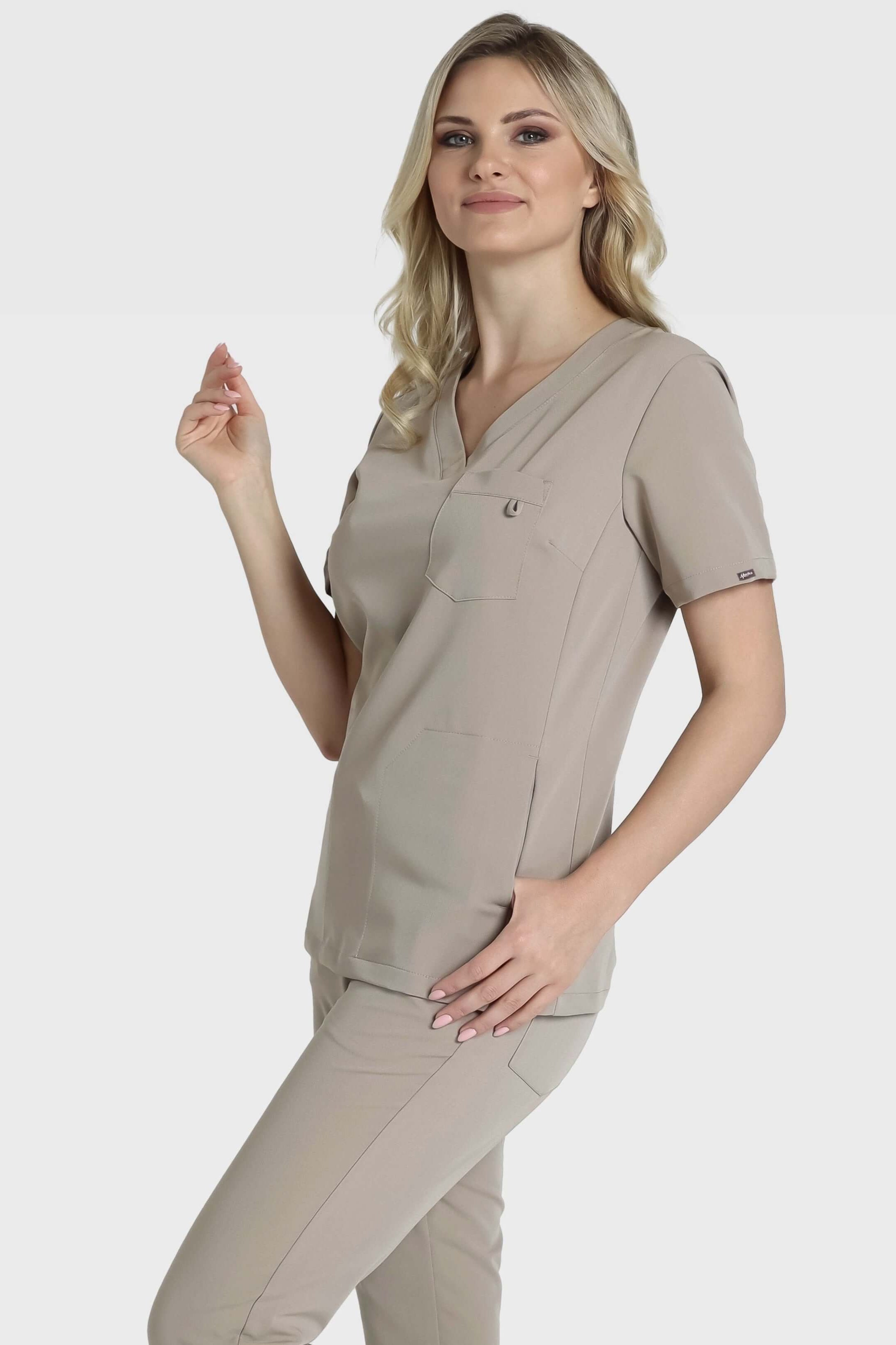 bluza medyczna arla bezowa