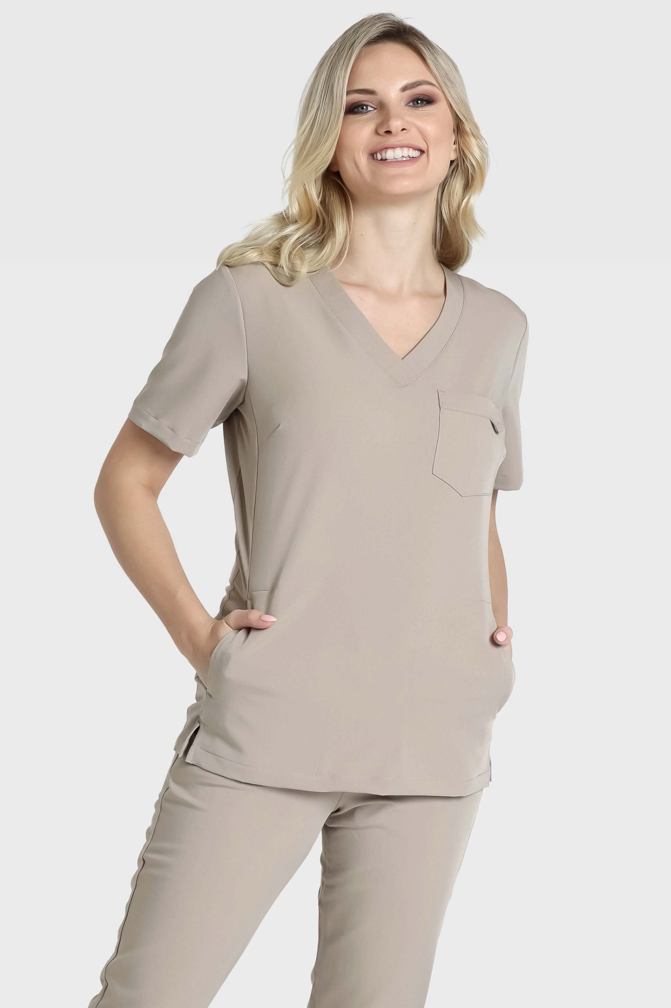 bluza medyczna arla bezowa