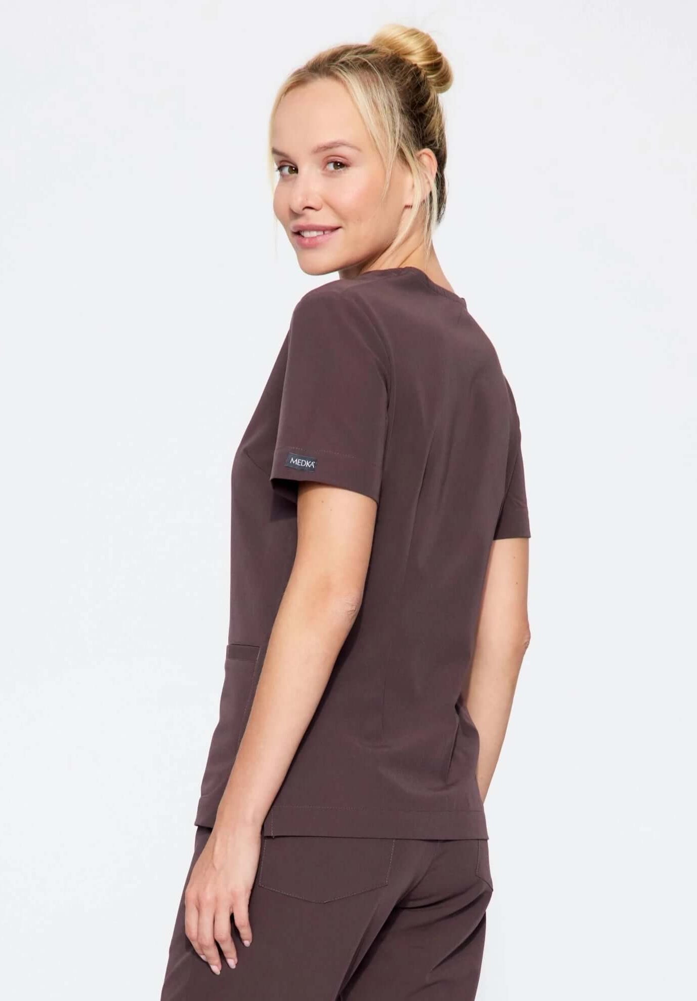 Bluza medyczna damska - MOXI czekoladowa - Medka