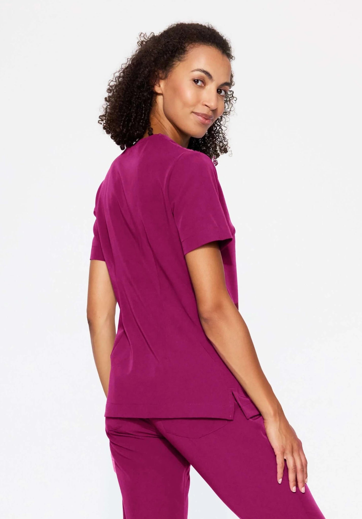 Bluza medyczna damska - MOXI dark rose OUTLET - Medka
