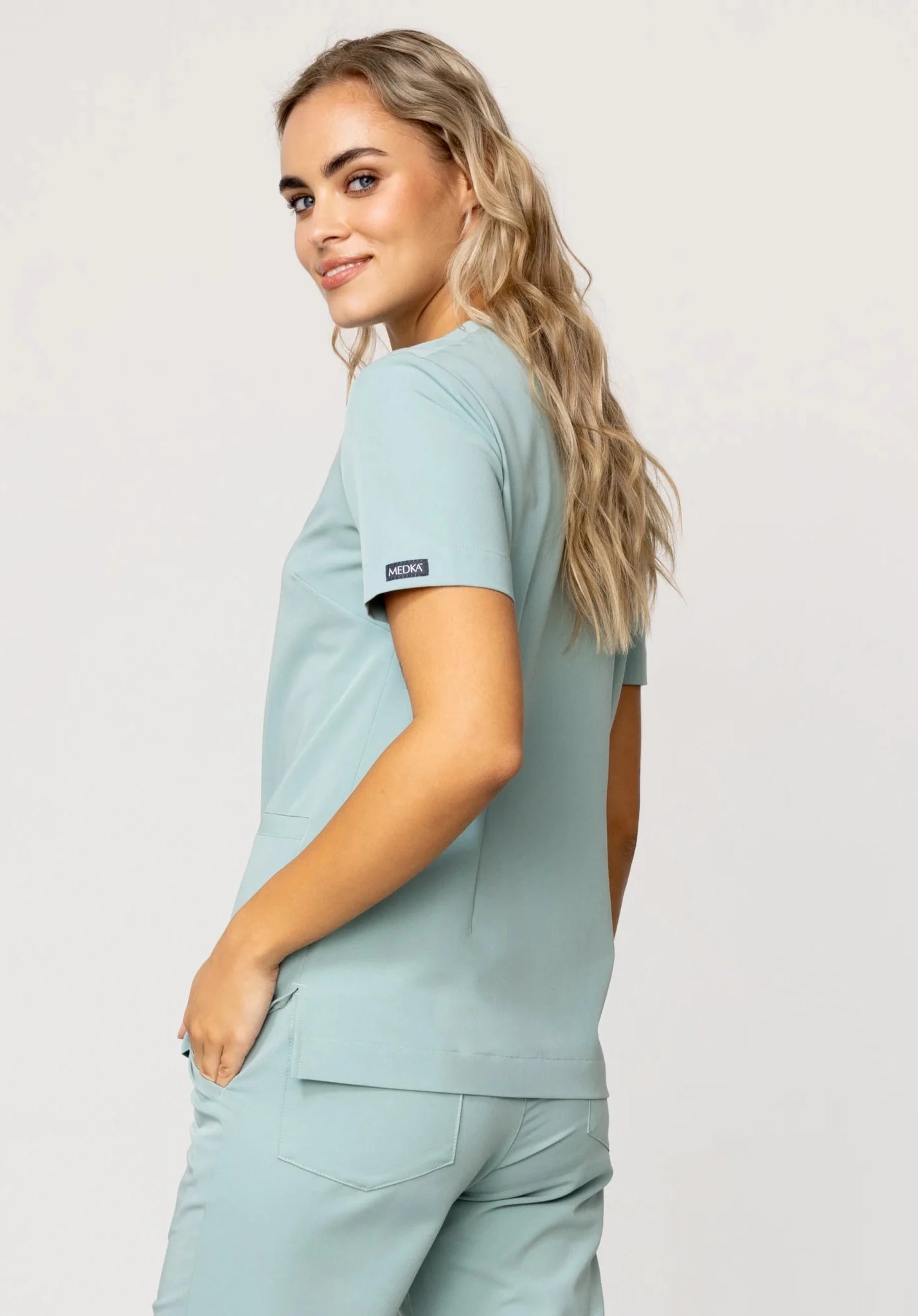 Bluza medyczna damska - MOXI szałwia - Medka