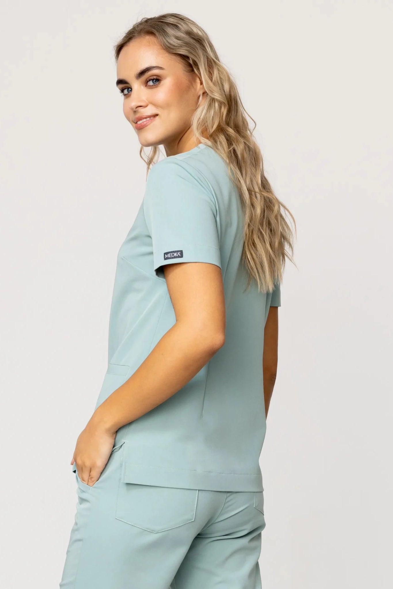 Bluza medyczna damska - MOXI szałwia - Medka