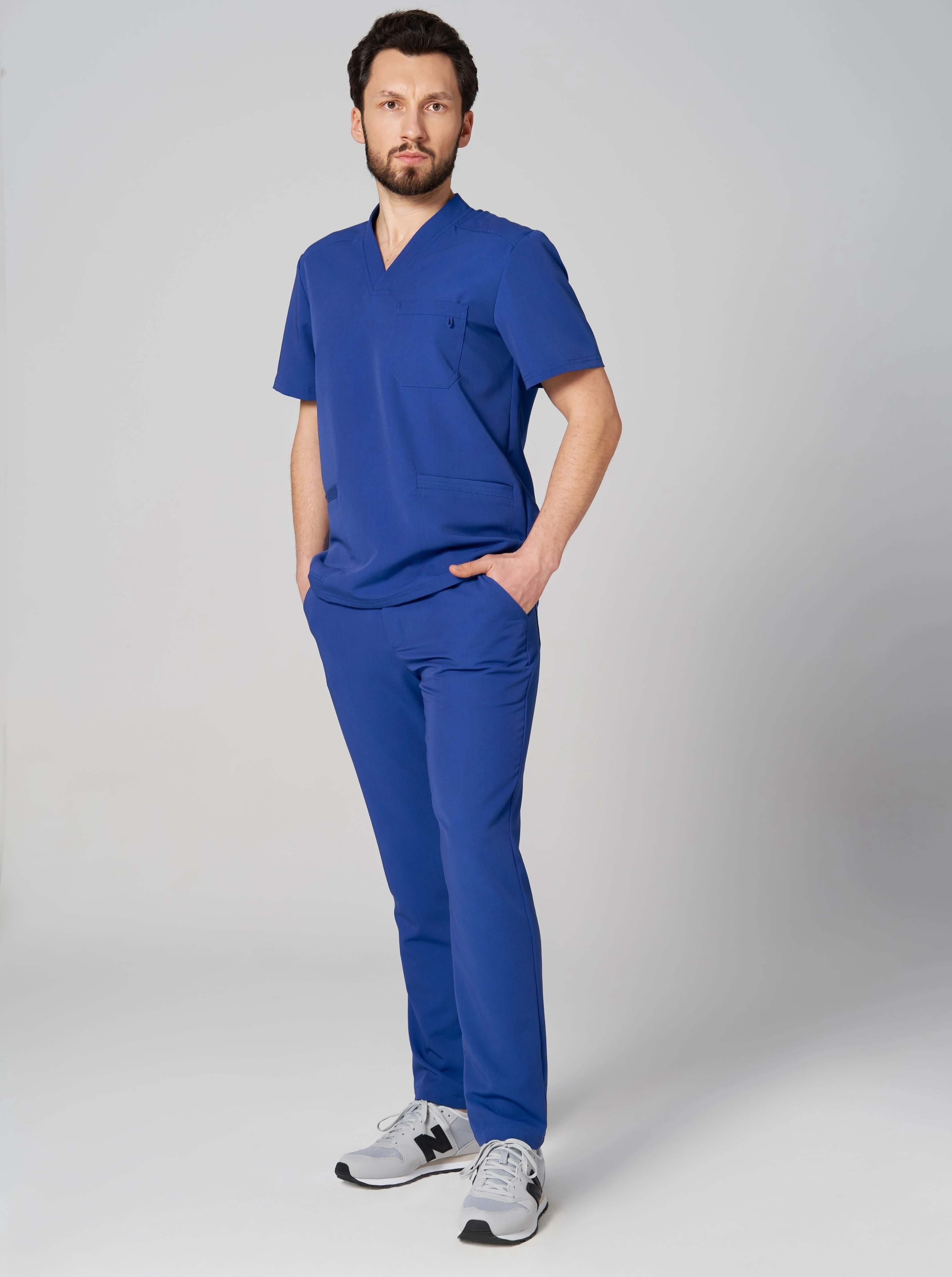 Bluza medyczna męska AXIS chabrowy