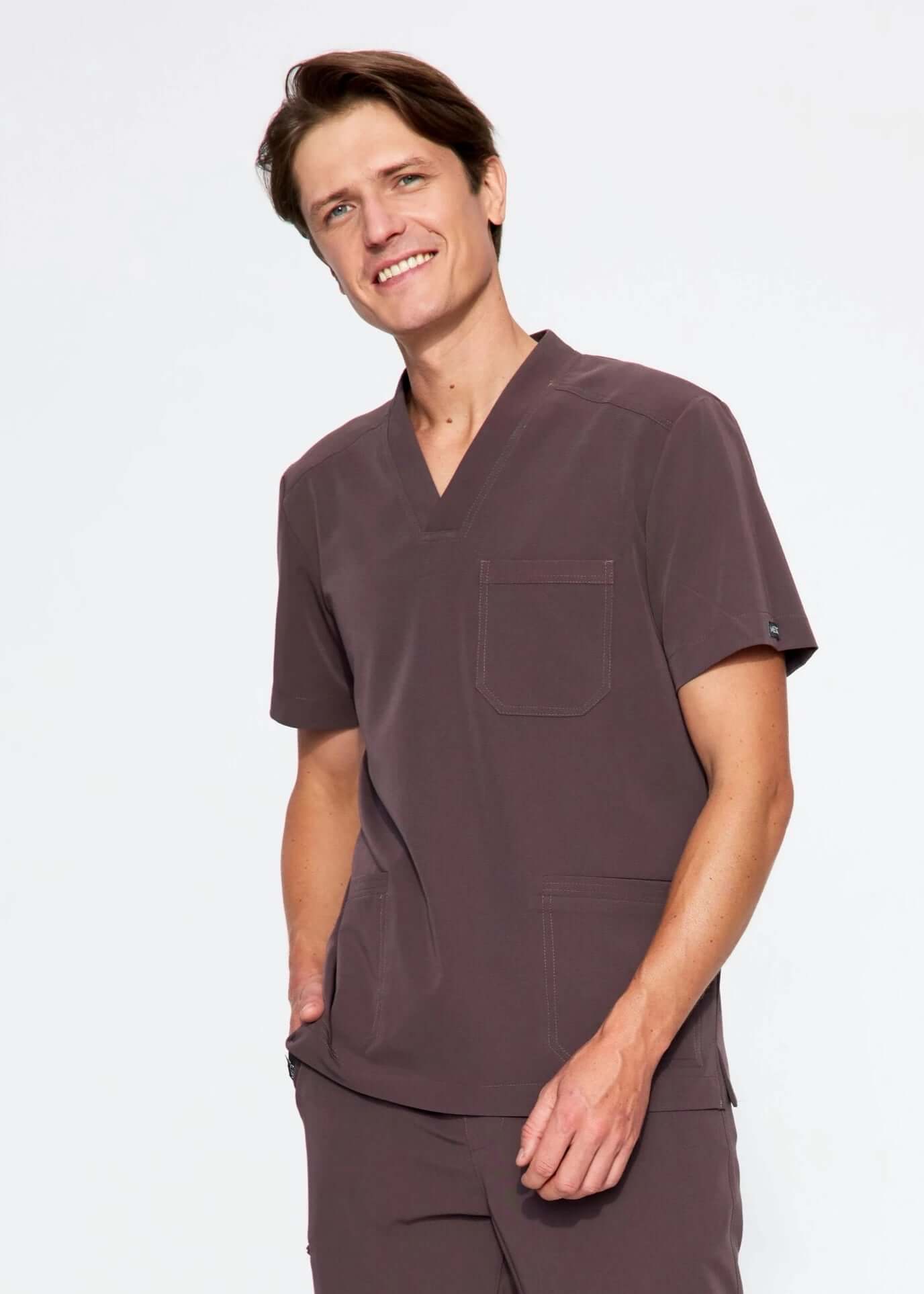 Pánská zdravotní mikina - AXIS čokoládová