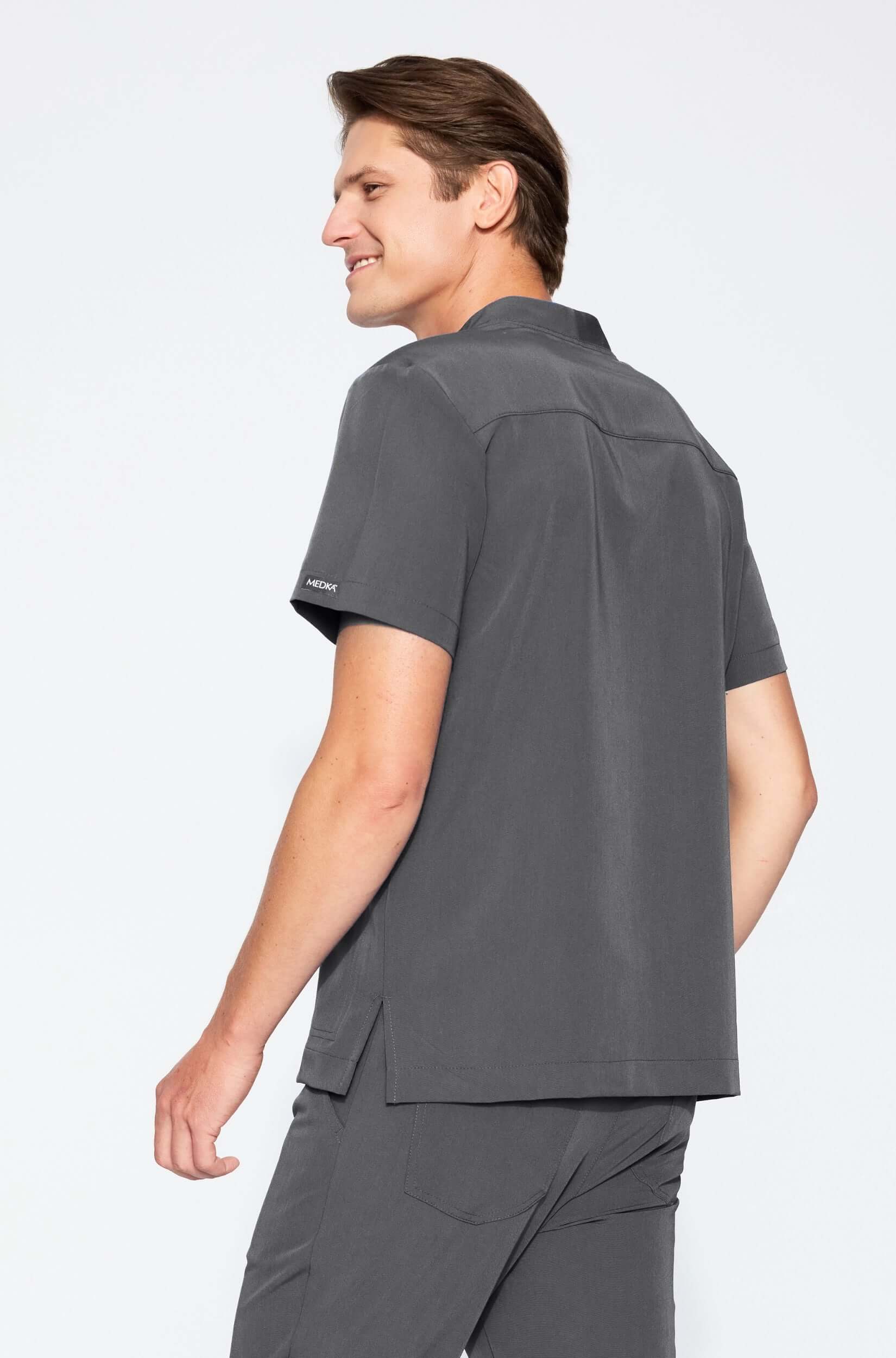 Bluza medyczna męska AXIS stalowy tył