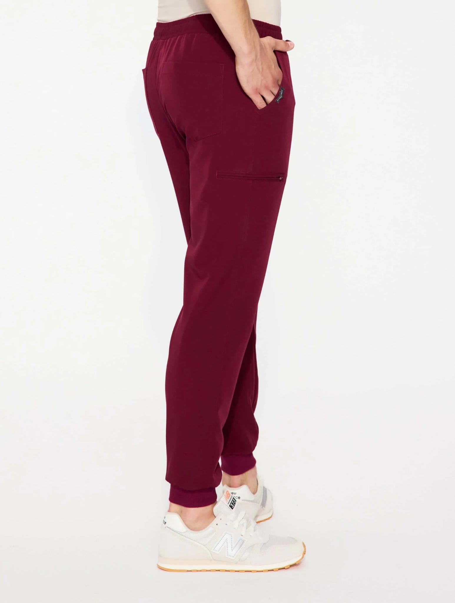 Vyriškos medicininės kelnės - GENUS bordo spalvos bėgikės, skirtos PUM - Medka