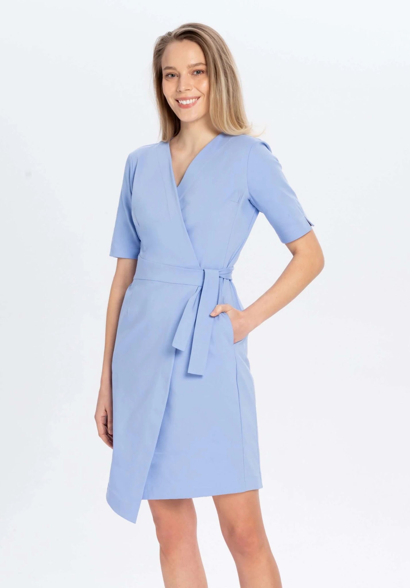 Sukienka medyczna i kosmetyczna Thea crystal blue - Medka