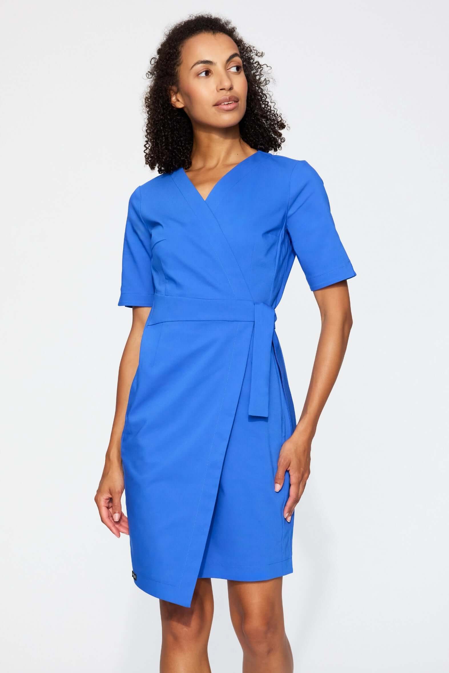 Sukienka medyczna i kosmetyczna Thea kobaltowa