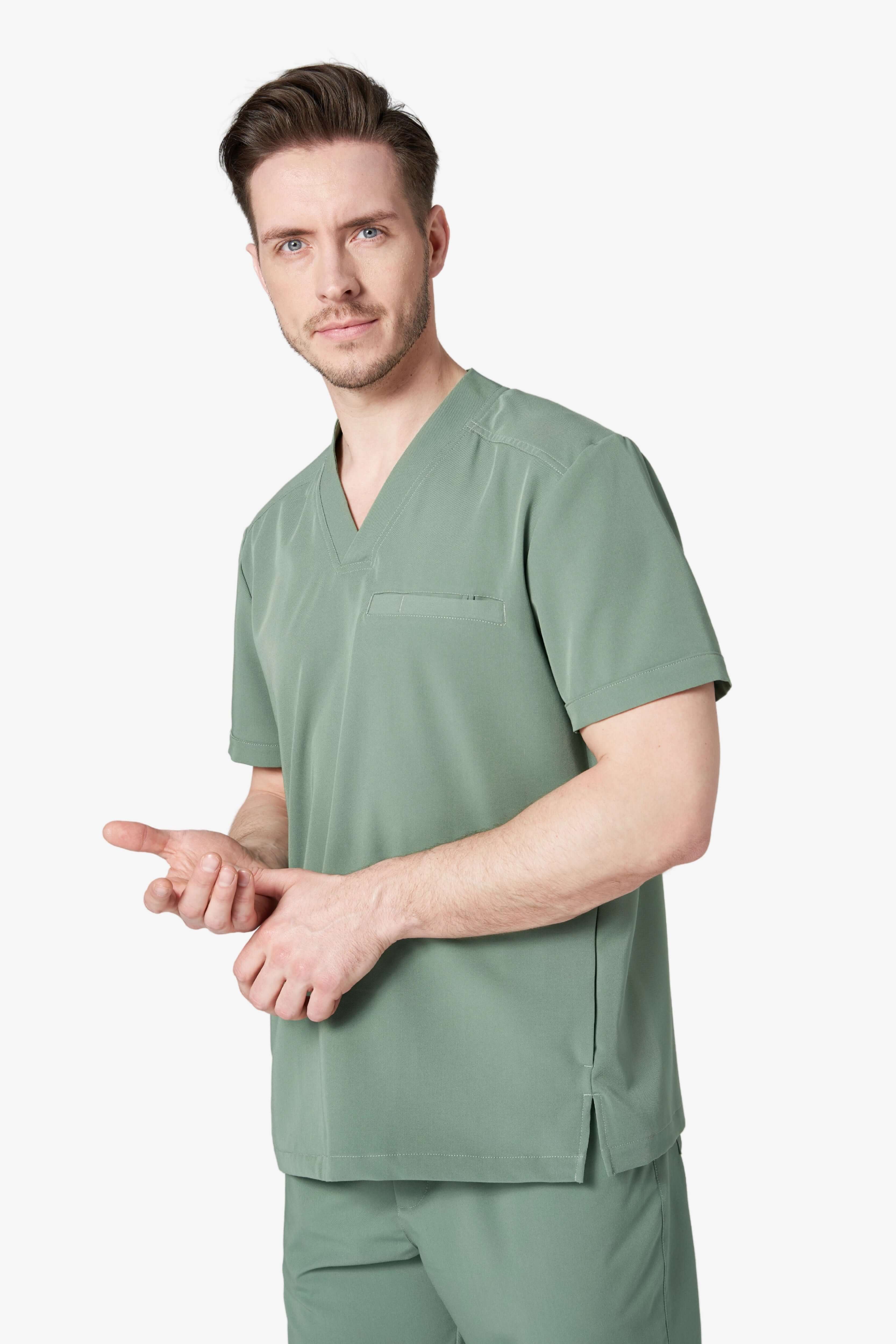 Bluza medyczna męska - TENDO oliwkowy tył