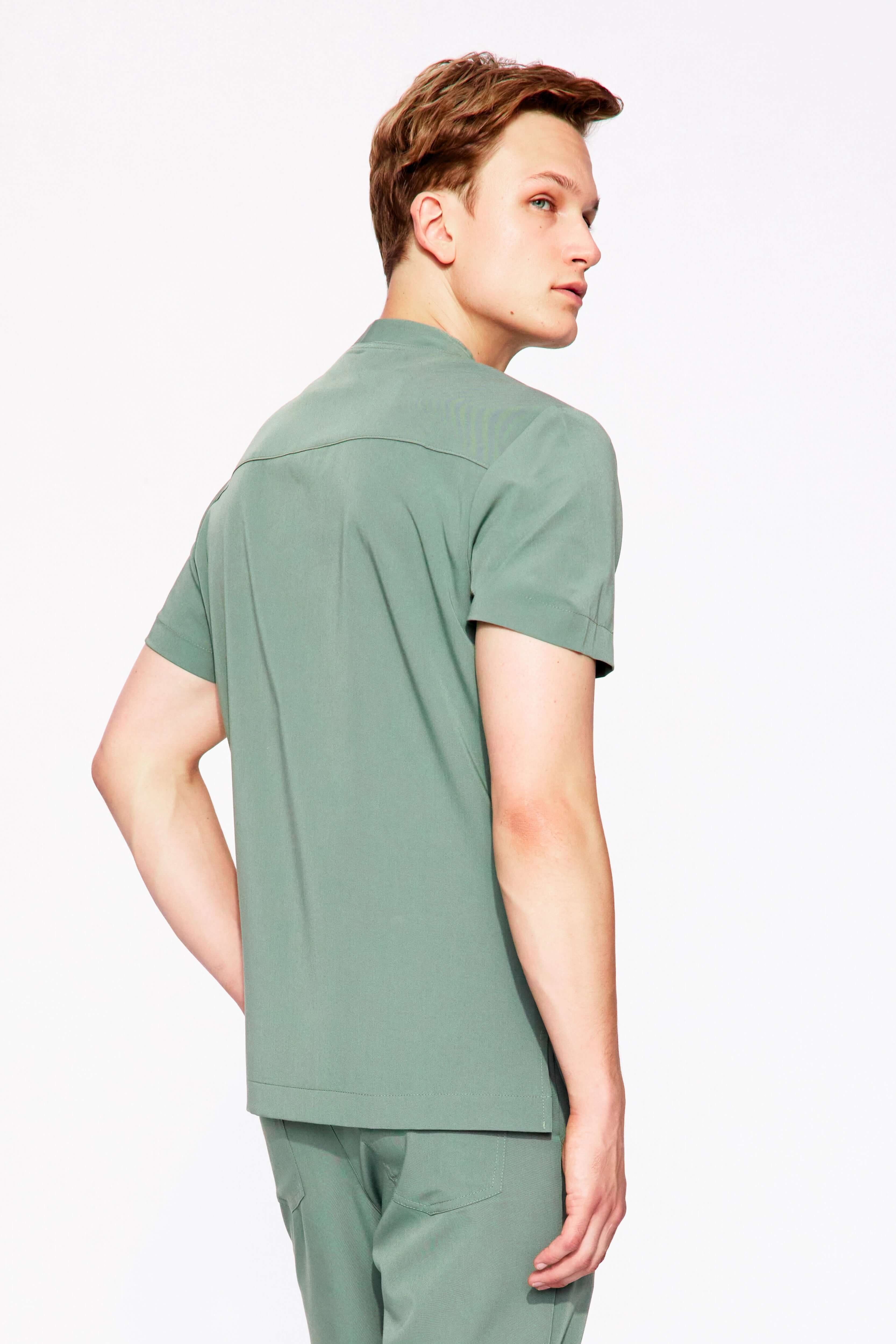 Bluza medyczna męska - AXIS oliwkowy tył