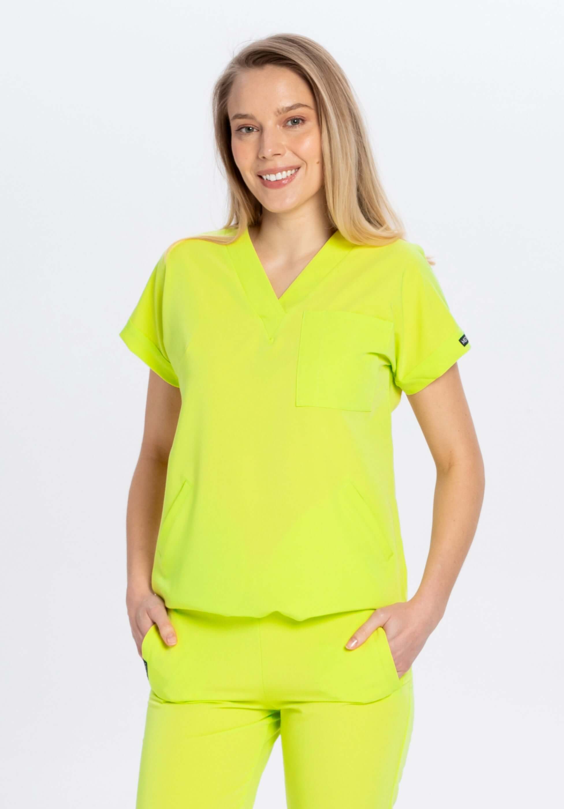 Bluza medyczna damska WELT limonka