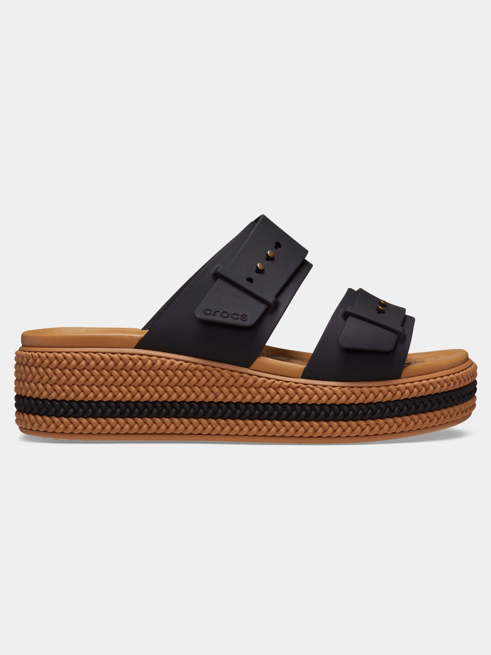 Buty medyczne Crocs Brooklyn czarne widok z boku