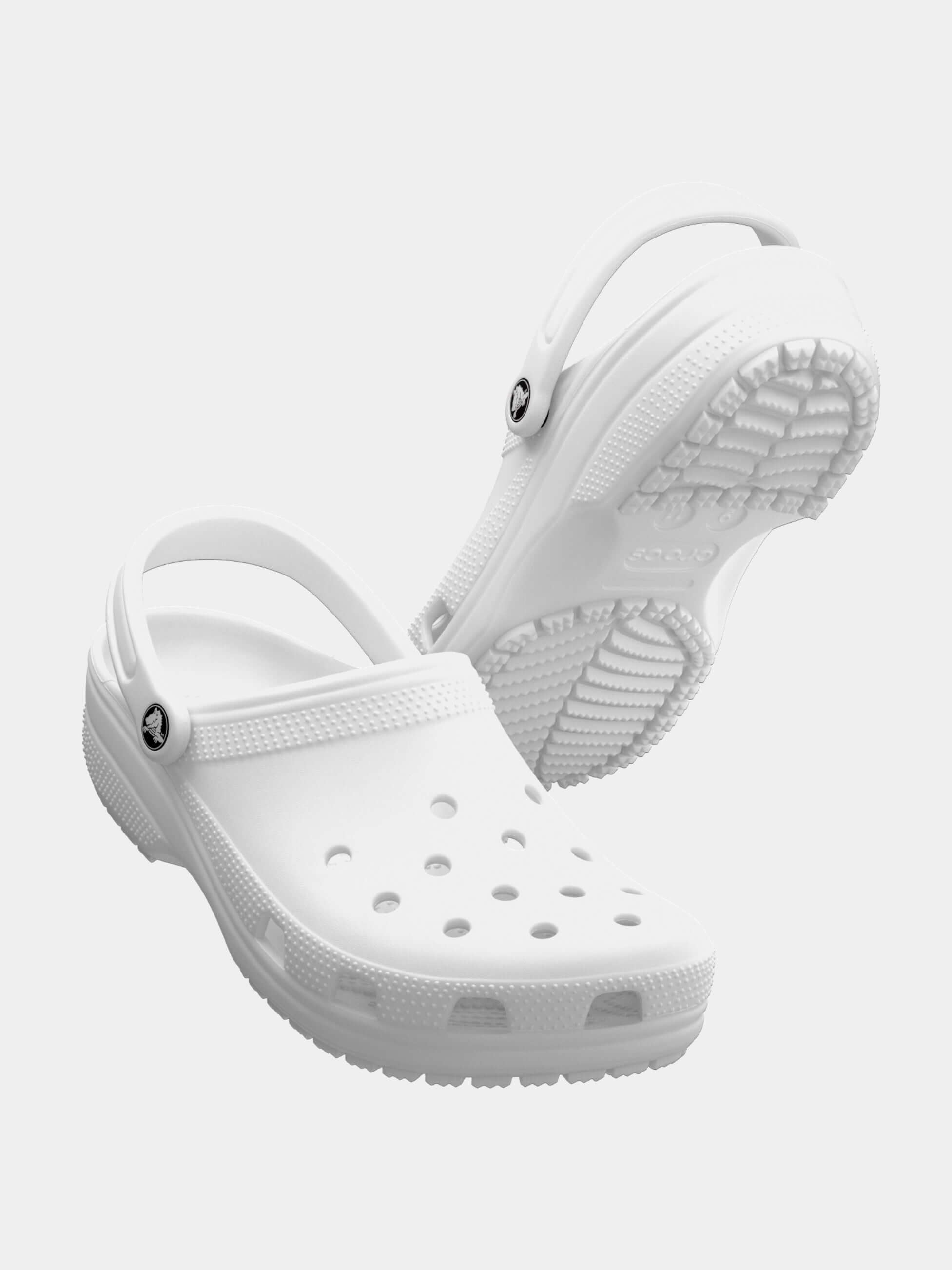 Buty medyczne Crocs classic białe widok na podeszwę