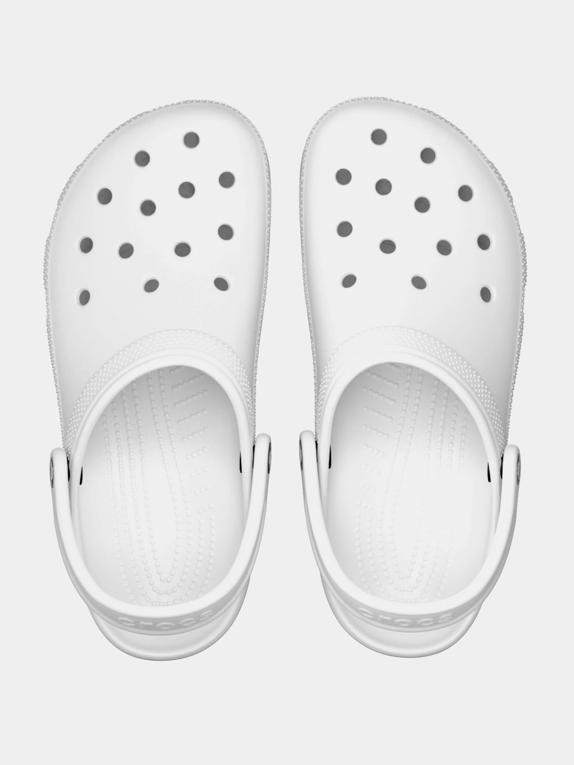 Buty medyczne Crocs classic białe widok z góry