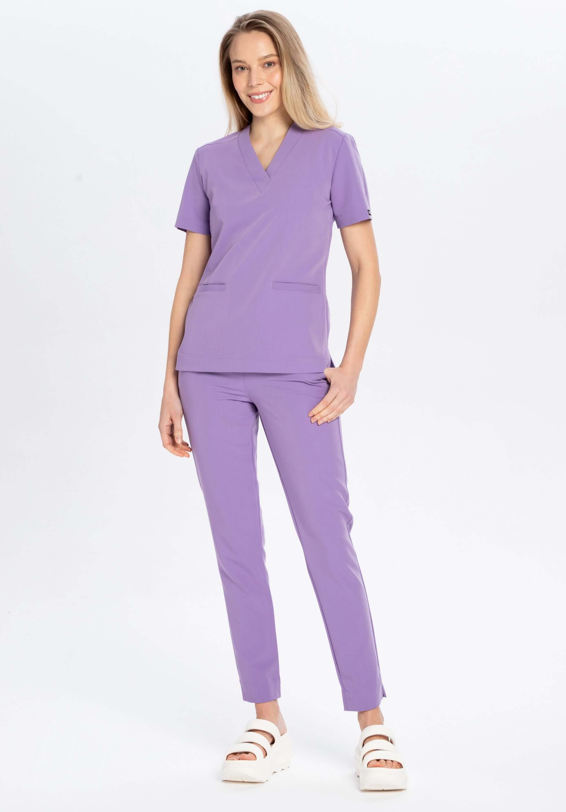 Komplet medyczny damski amethyst - bluza Moxi i spodnie Nessa