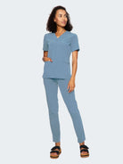 Komplet medyczny damski candy blue - bluza Moxi i spodnie Nessa