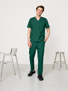 Komplet medyczny męski emerald green: Bluza Fortis i spodnie klasyczne Margo