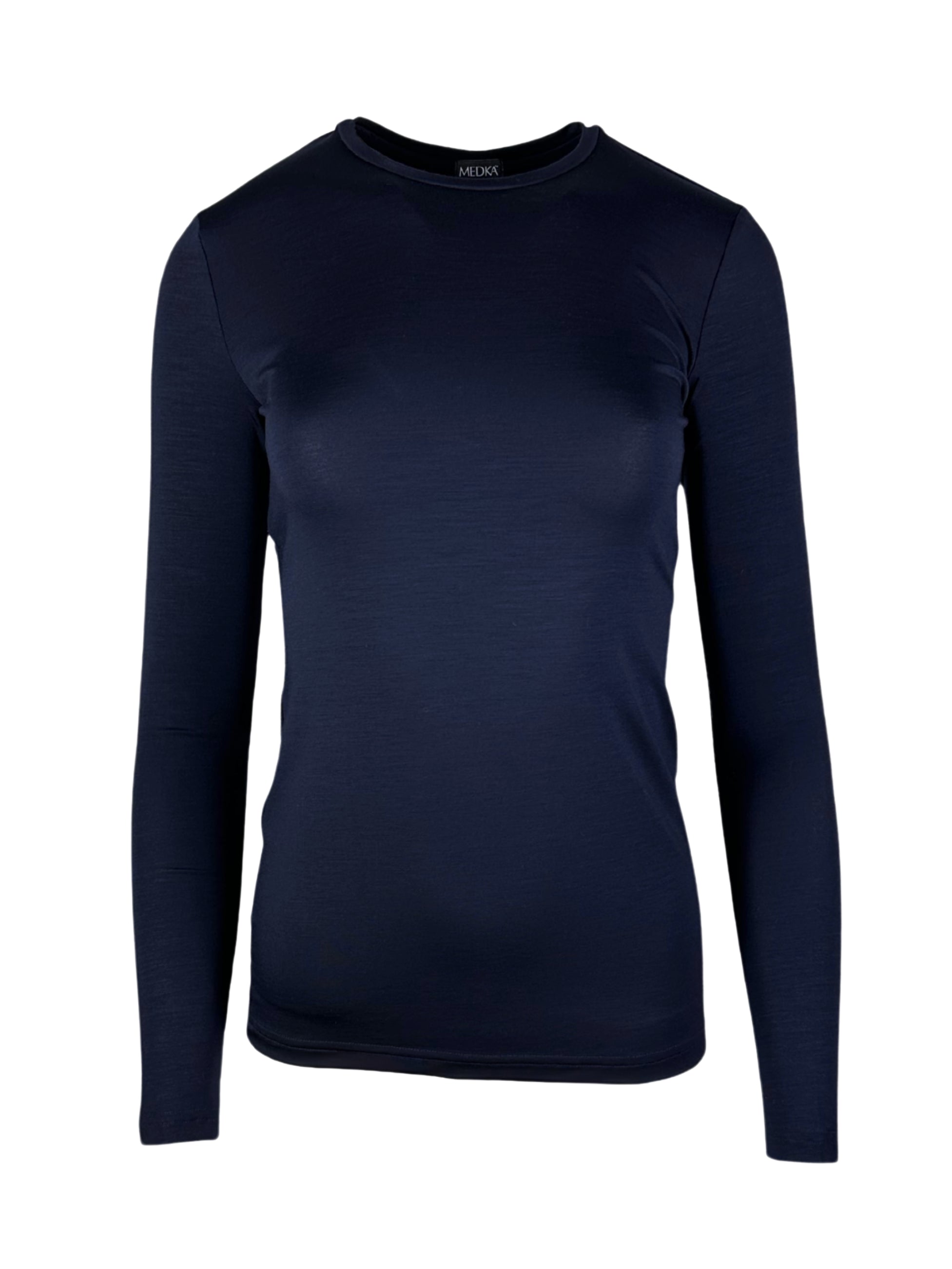 Koszulka medyczna damska Longsleeve navy blue przód