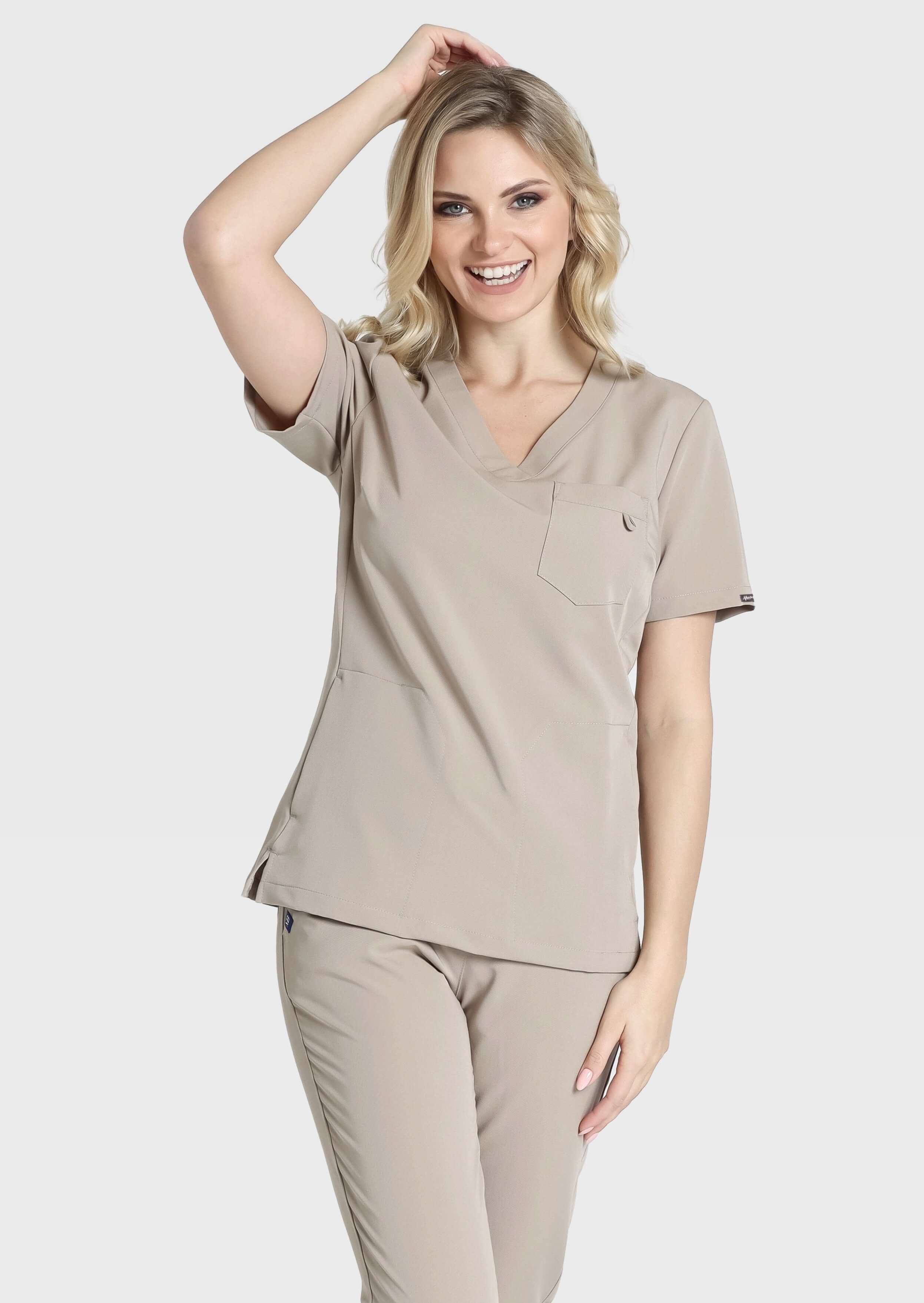 bluza medyczna arla bezowa