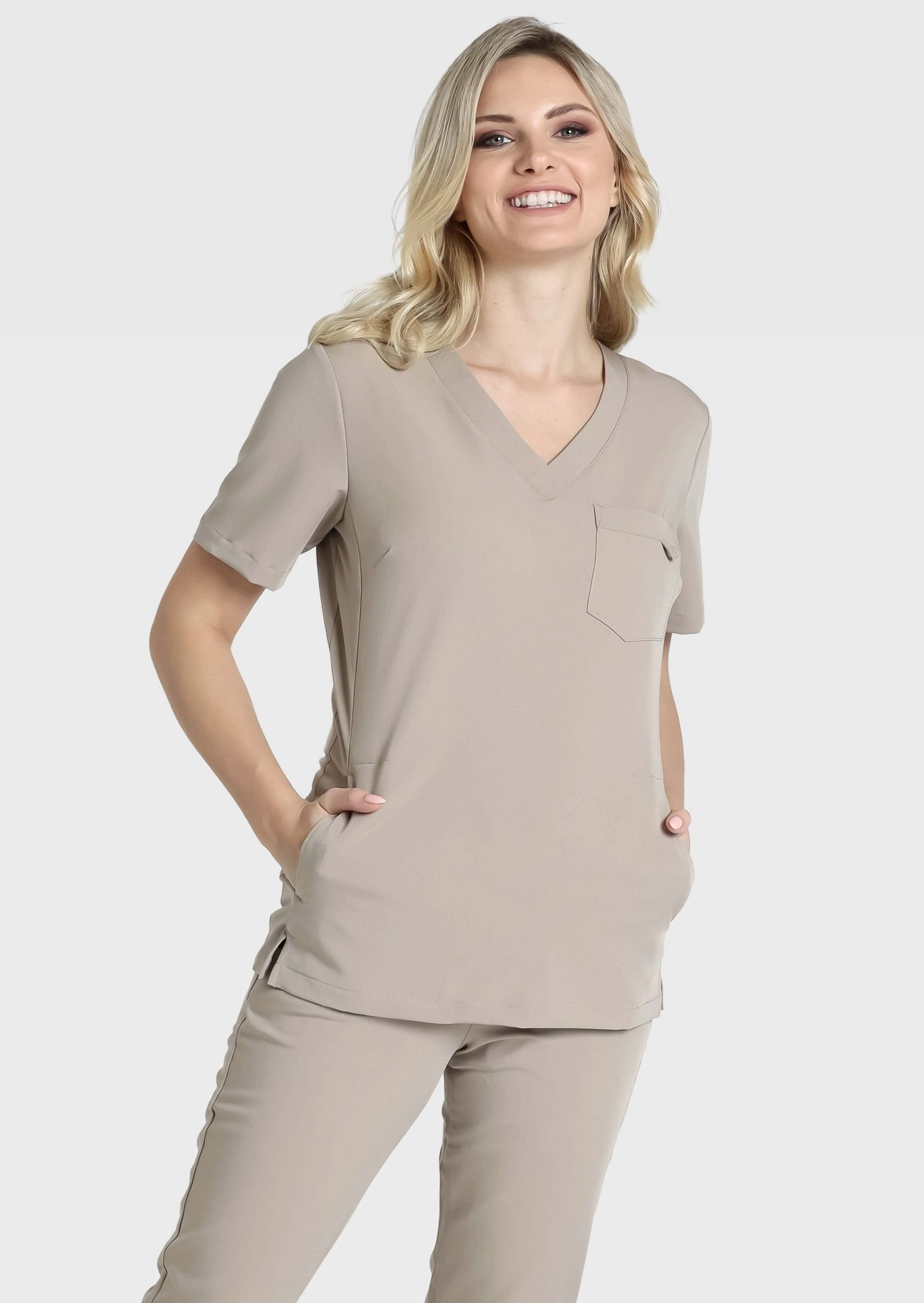 bluza medyczna arla bezowa