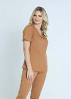 Bluza medyczna damska ARLA karmelowy