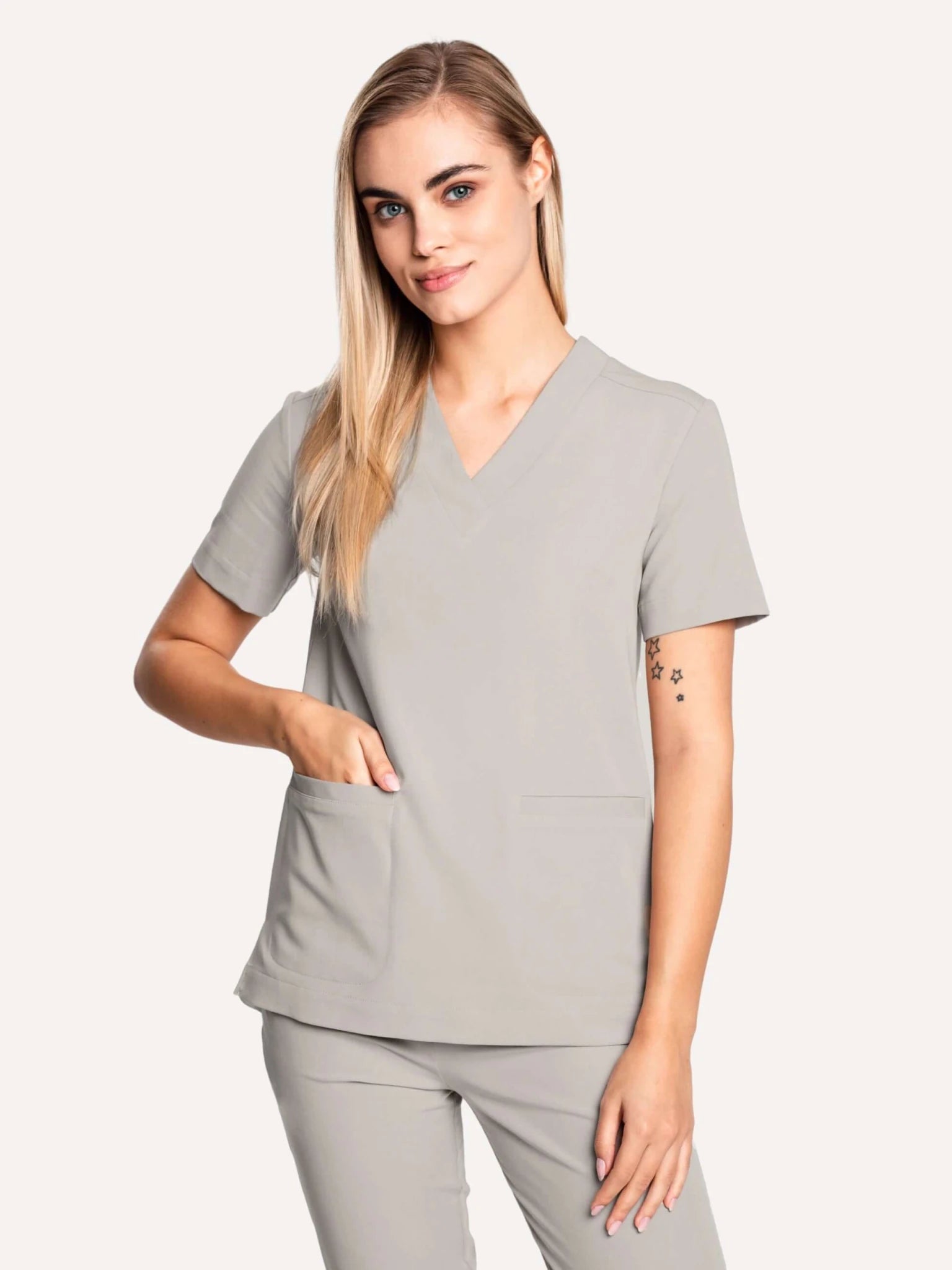 Bluza medyczna damska - MOXI beżowa - Medka