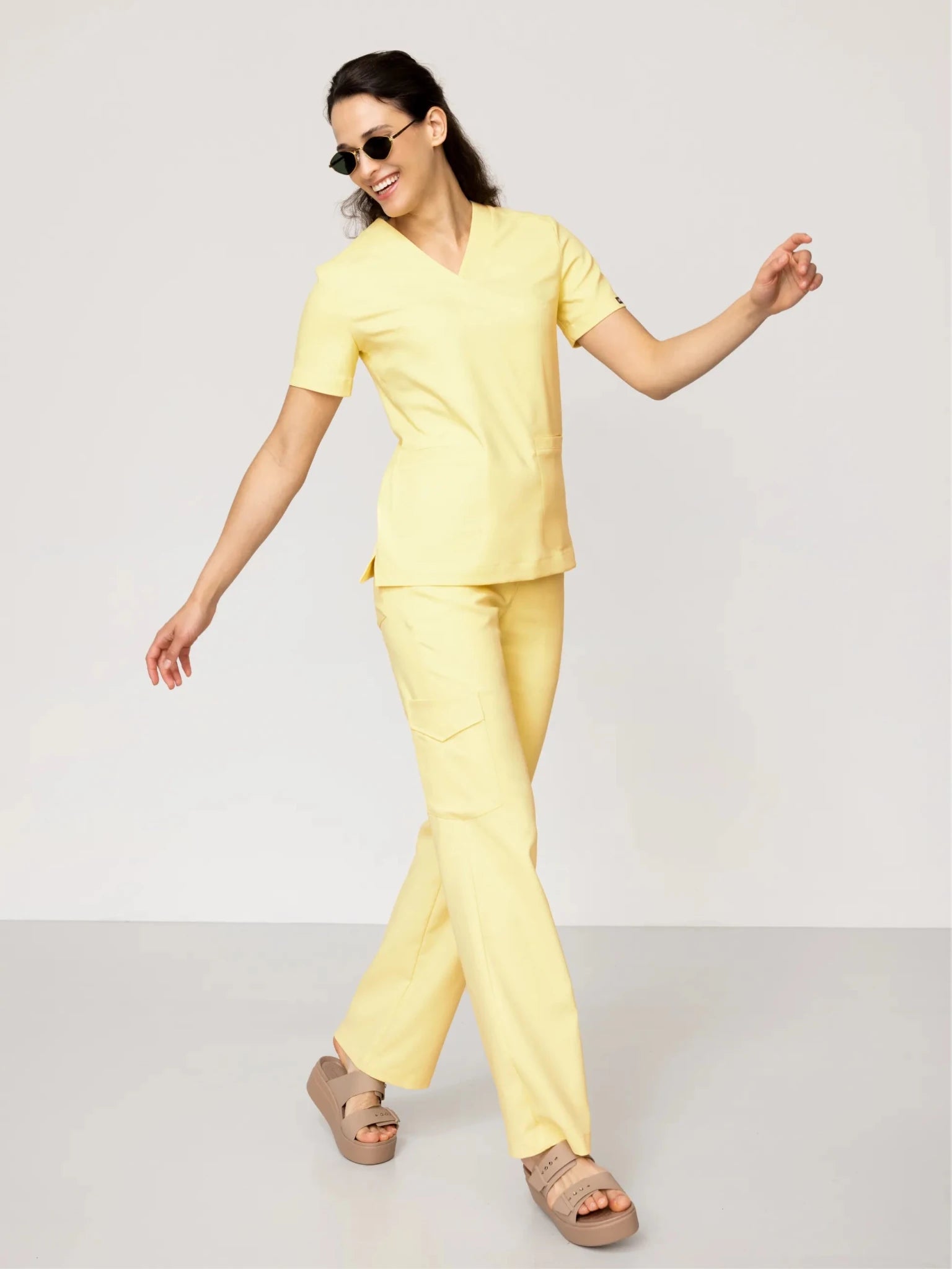 Bluza medyczna damska - MOXI butter yellow - Medka