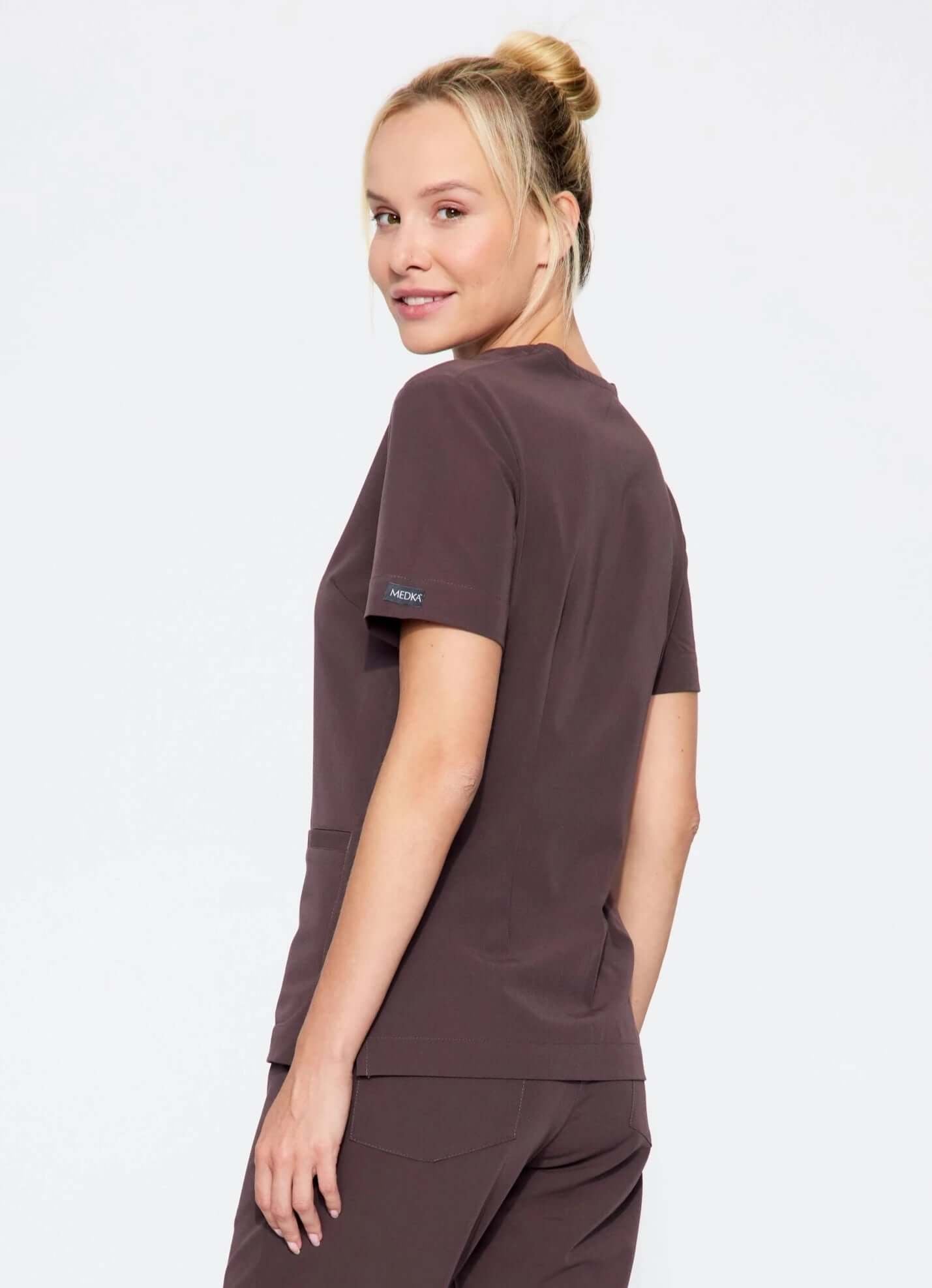 Bluza medyczna damska - MOXI czekoladowa - Medka