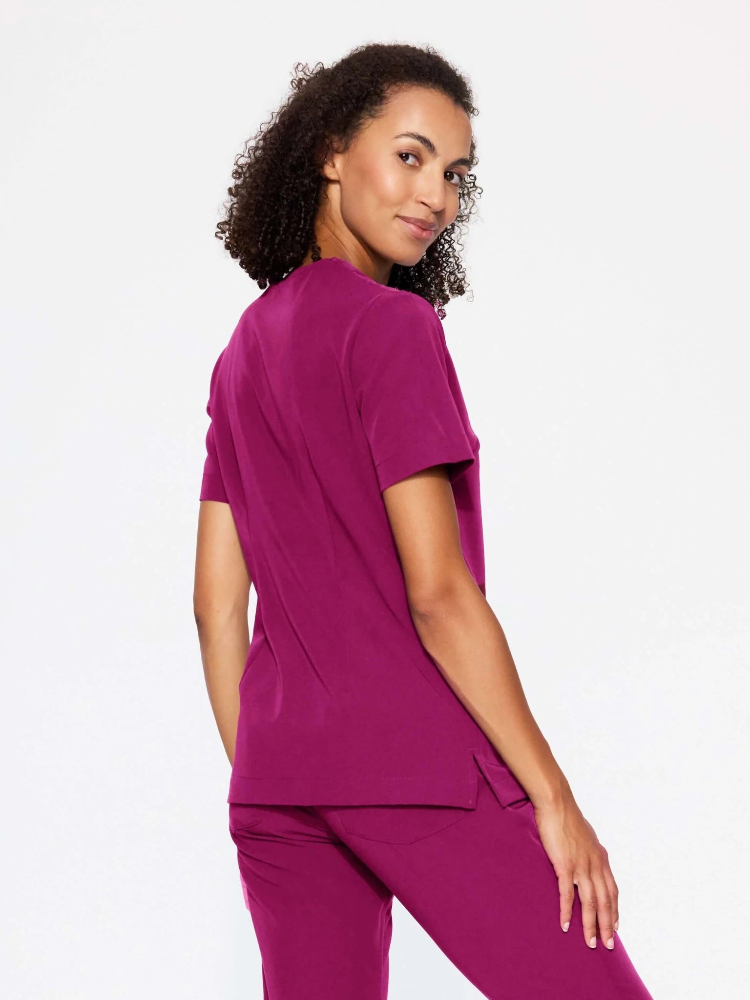 Bluza medyczna damska - MOXI dark rose OUTLET - Medka