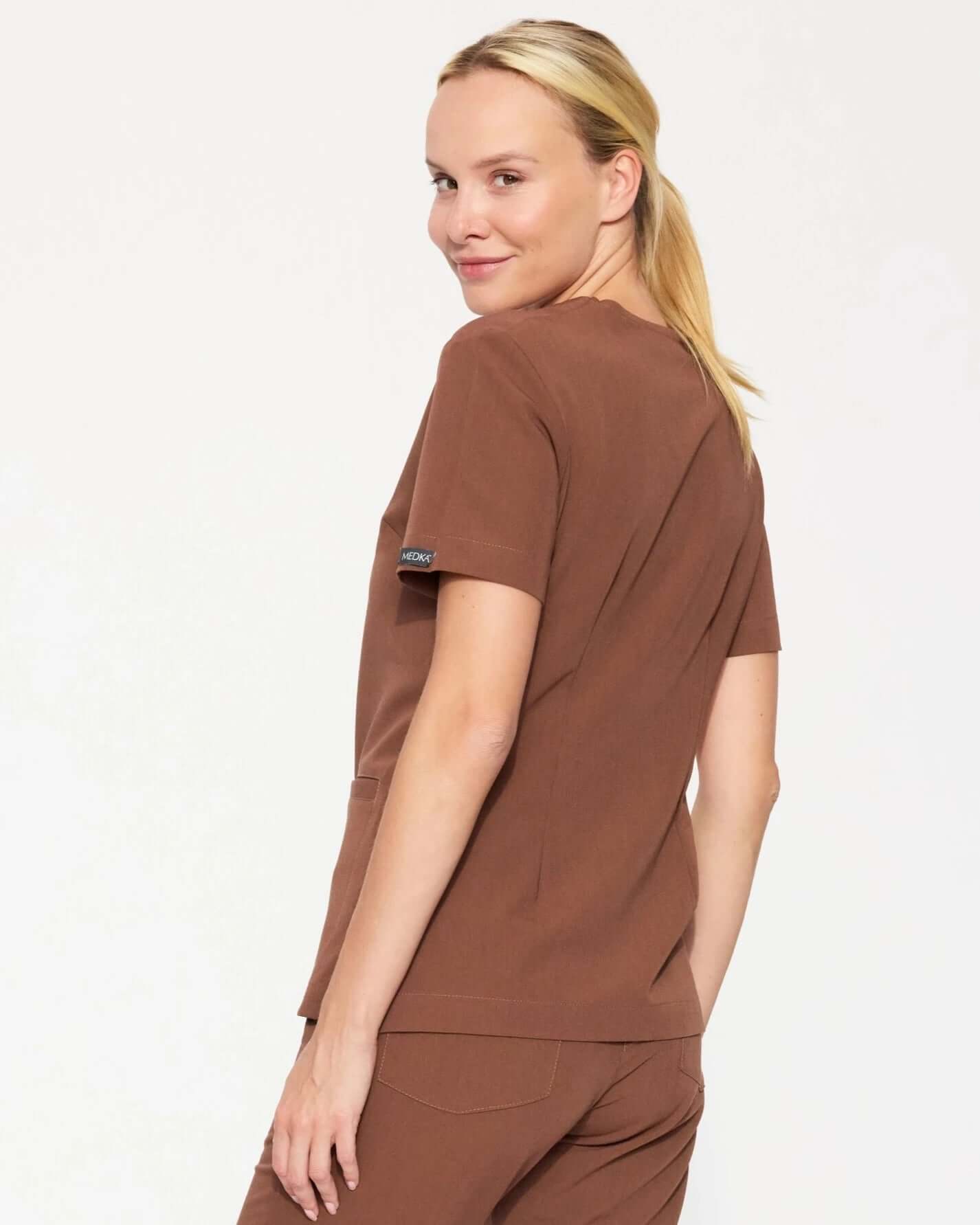 Bluza medyczna damska MOXI tabaka tylny widok