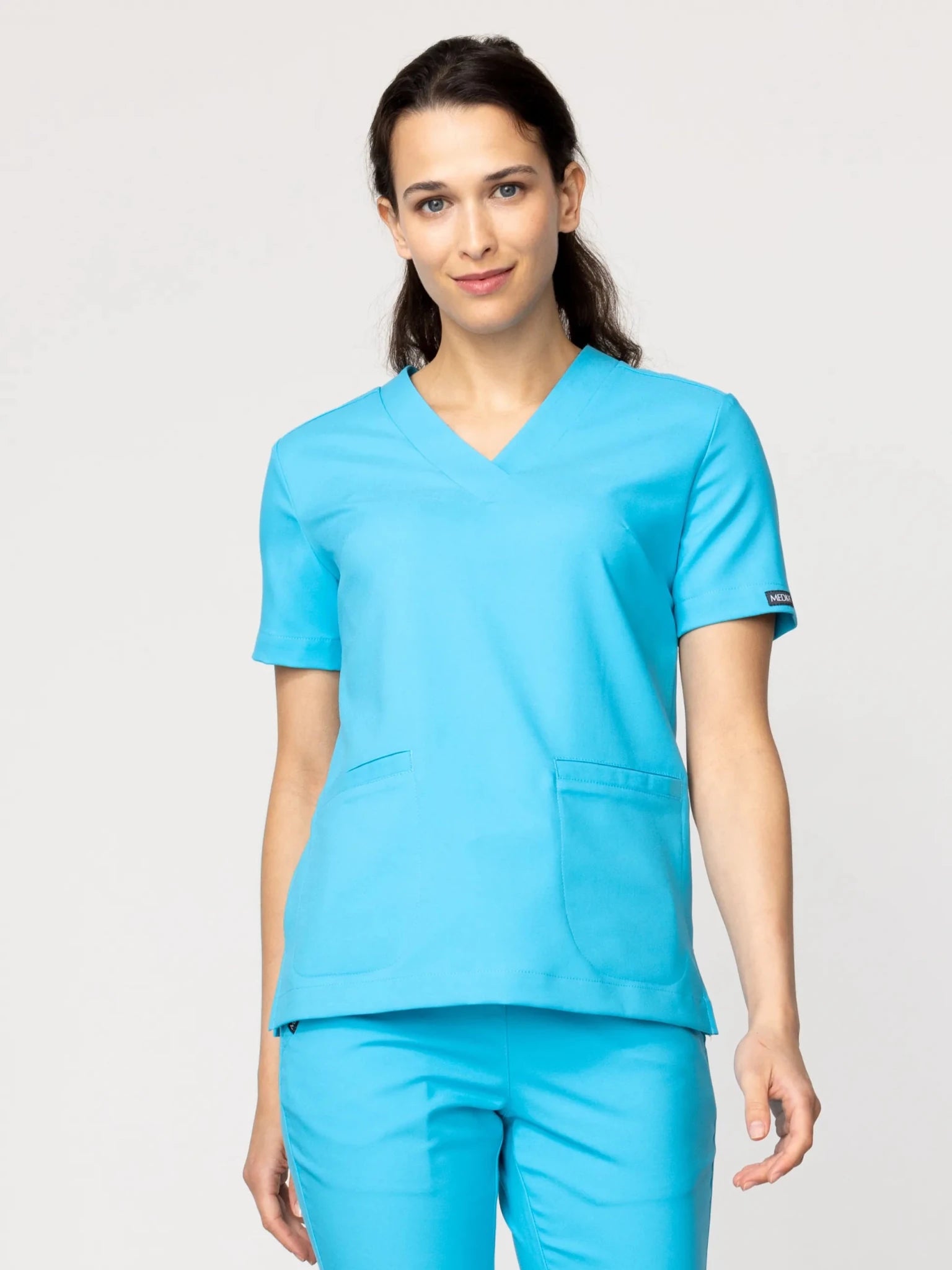 Bluza medyczna damska - MOXI tropical blue - Medka