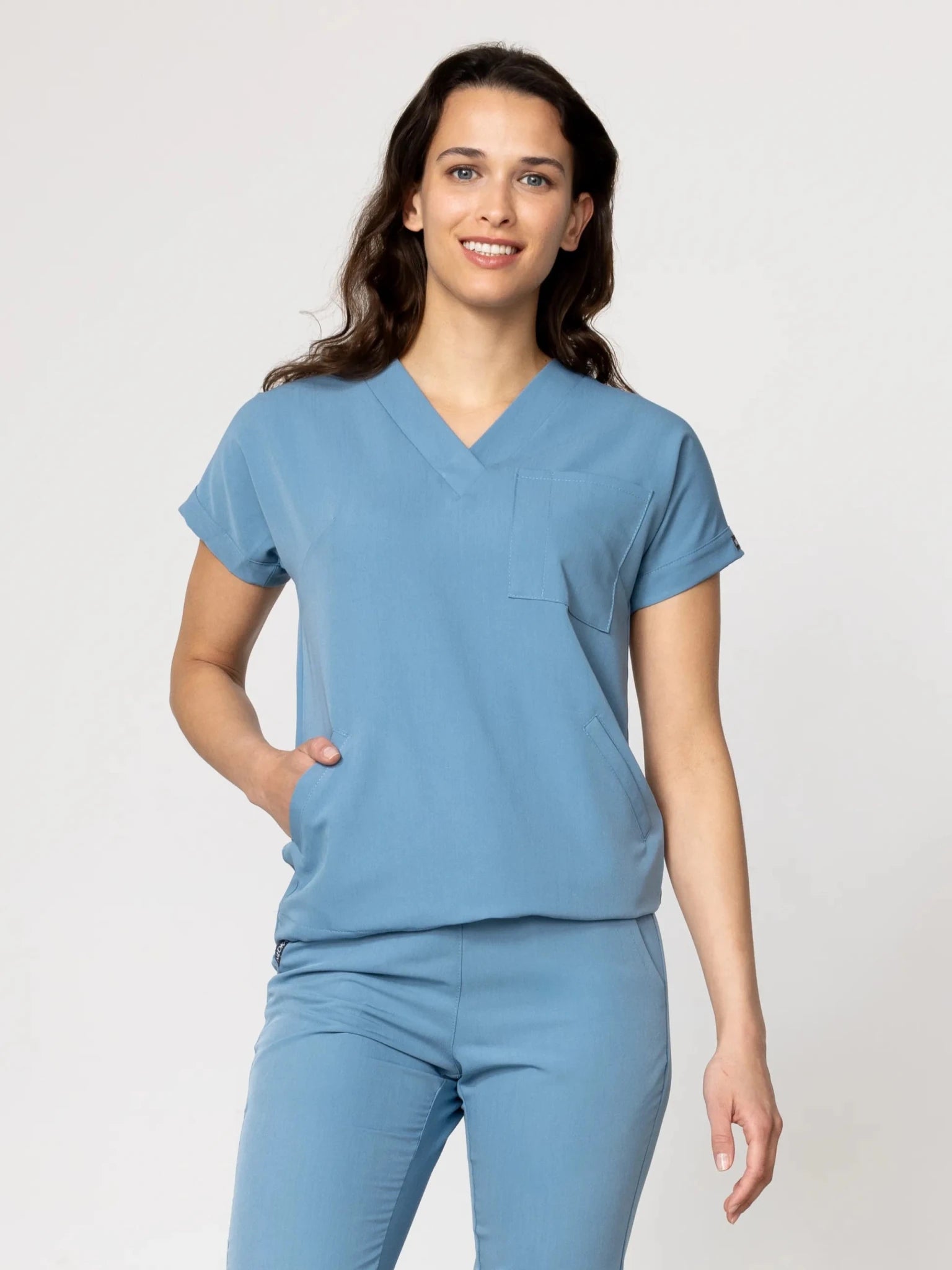Bluza medyczna damska - WELT candy blue - Medka