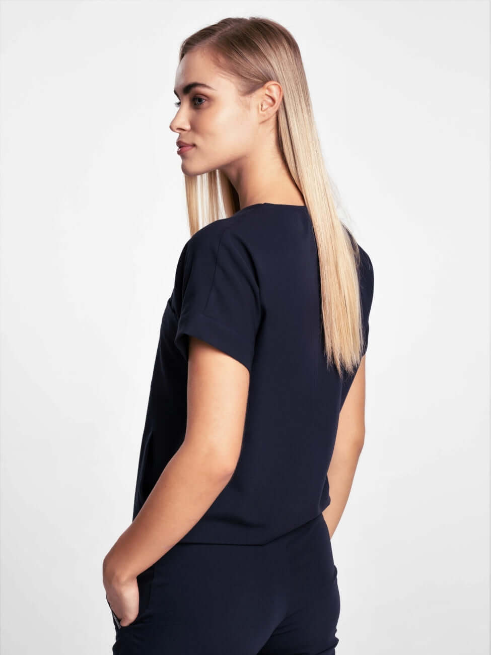 Bluza medyczna damska - WELT navy blue - Medka