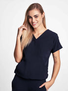 Bluza medyczna damska - WELT navy blue - Medka