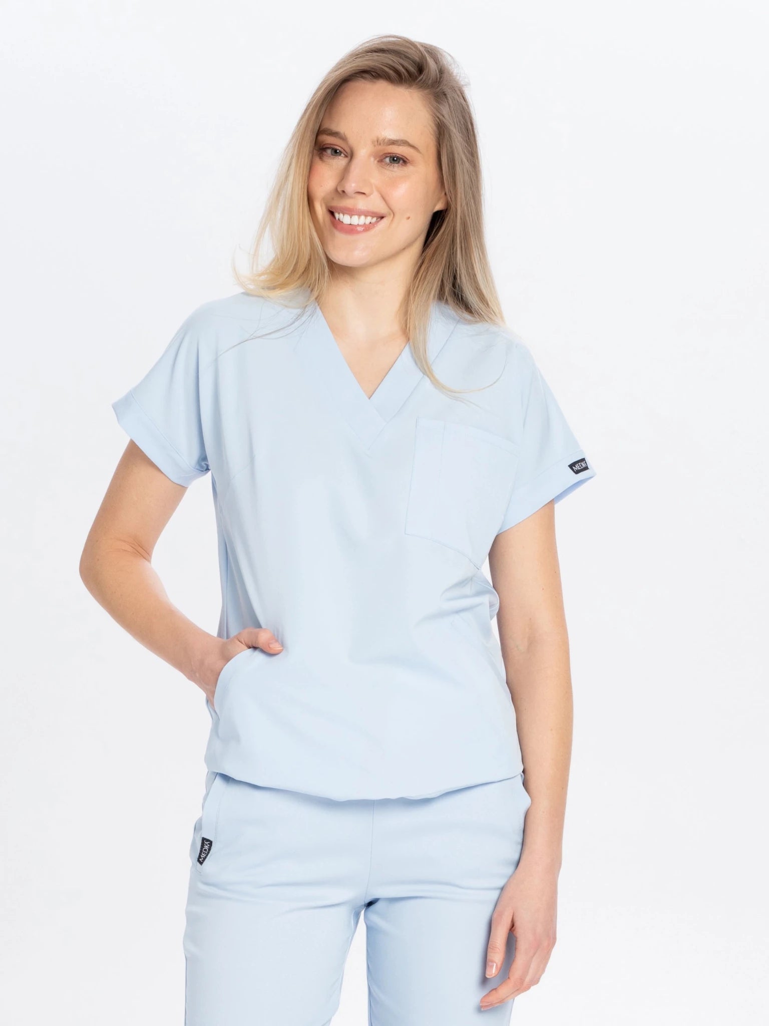 Bluza medyczna damska - WELT sky blue - Medka