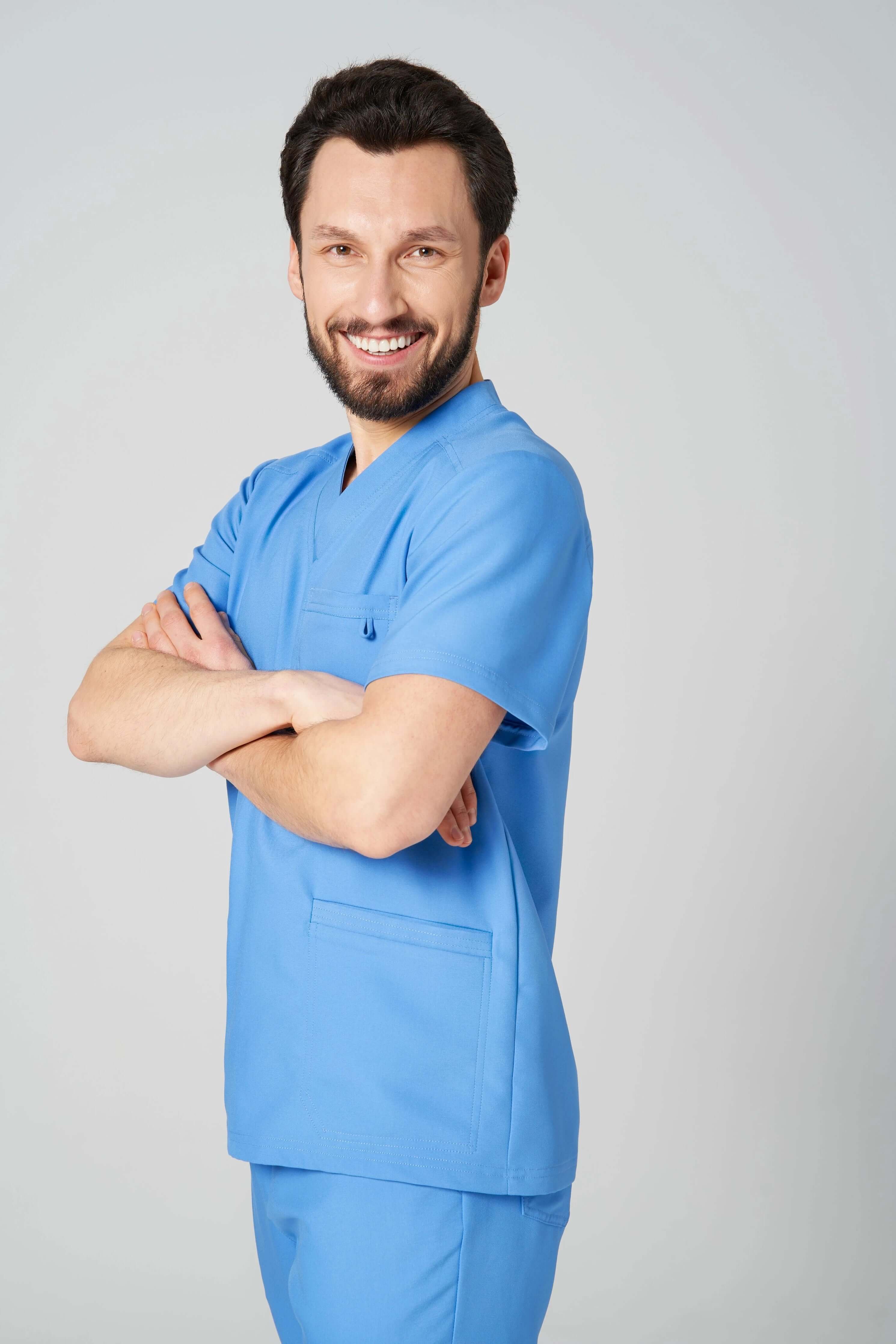Bluza medyczna męska AXIS błękitna