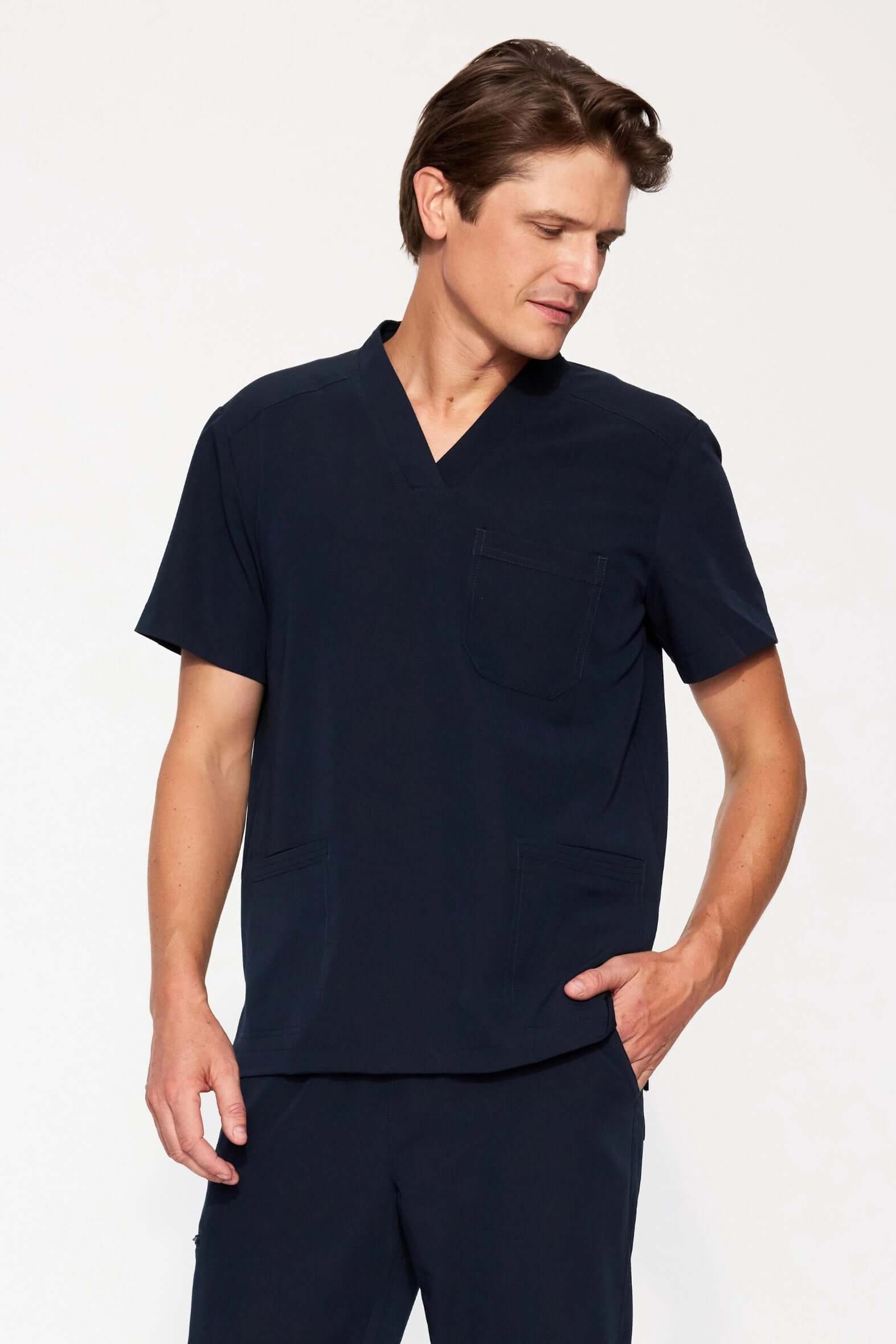 bluza medyczna męska ciemny granat