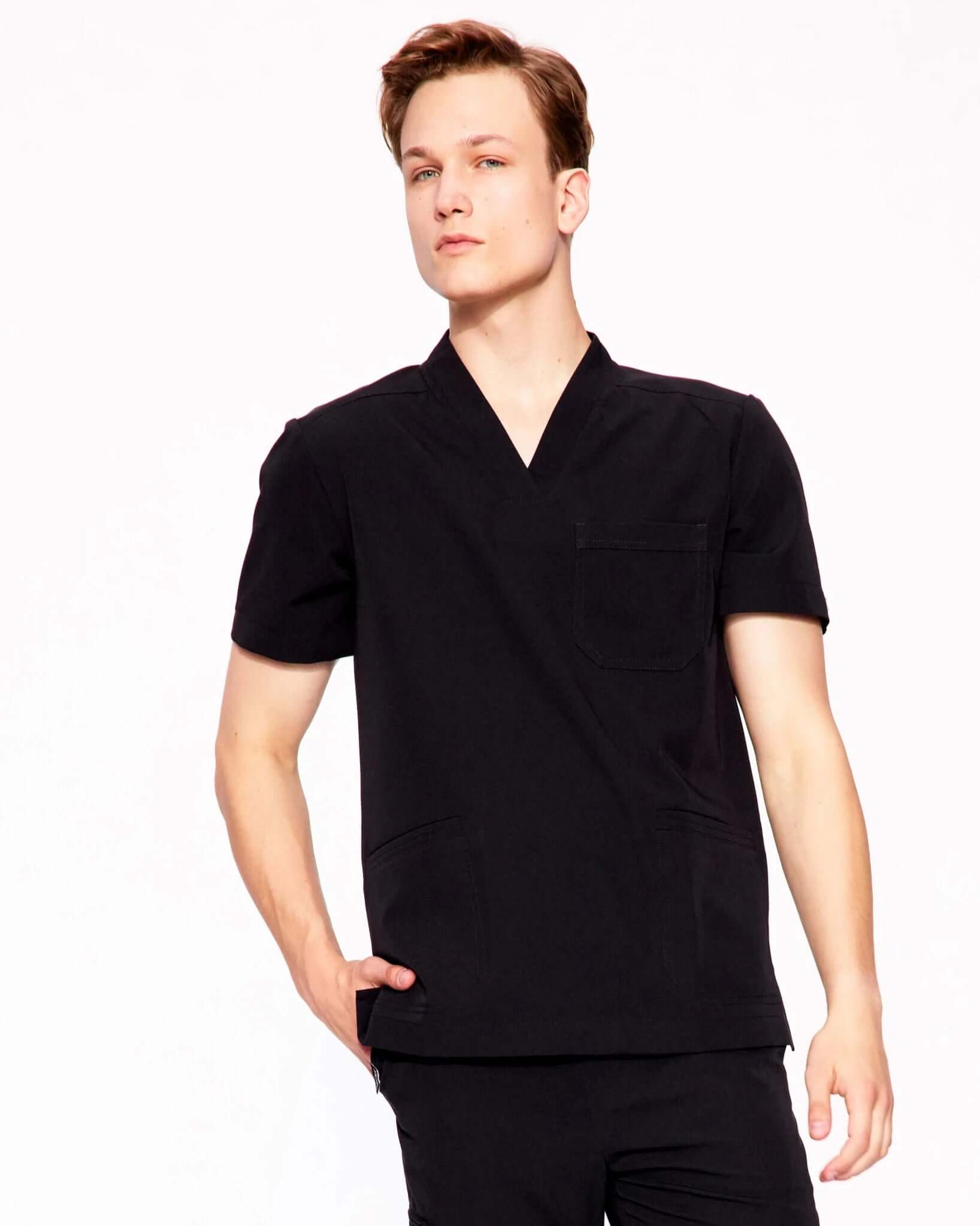 Bluza medyczna męska - AXIS czarny - Medka