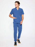 Men's medical shirt - AXIS indigo and trousers
