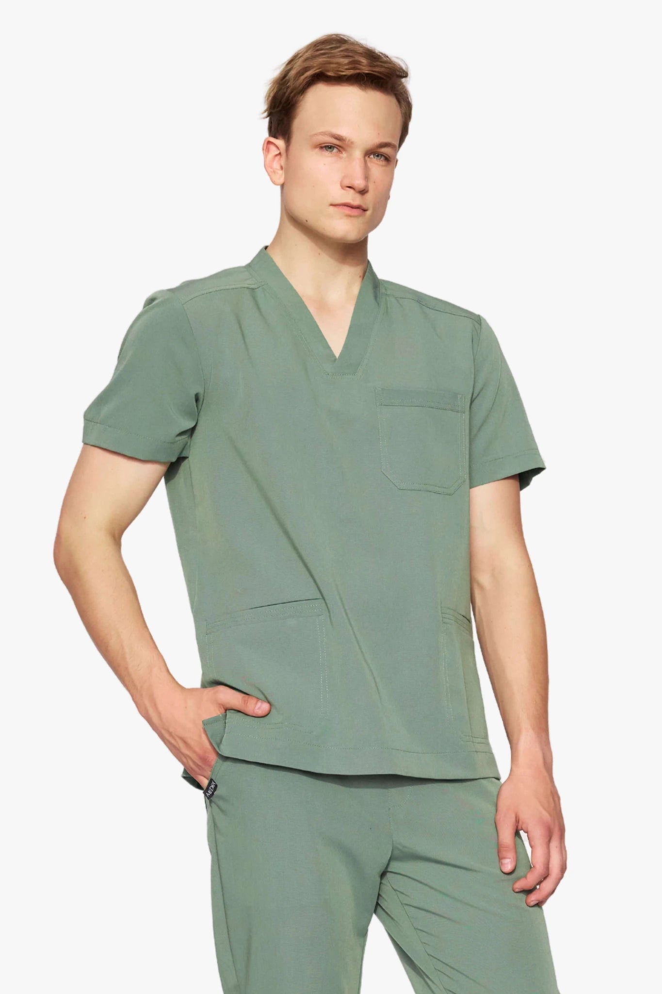 Bluza medyczna męska - AXIS oliwkowy - Medka