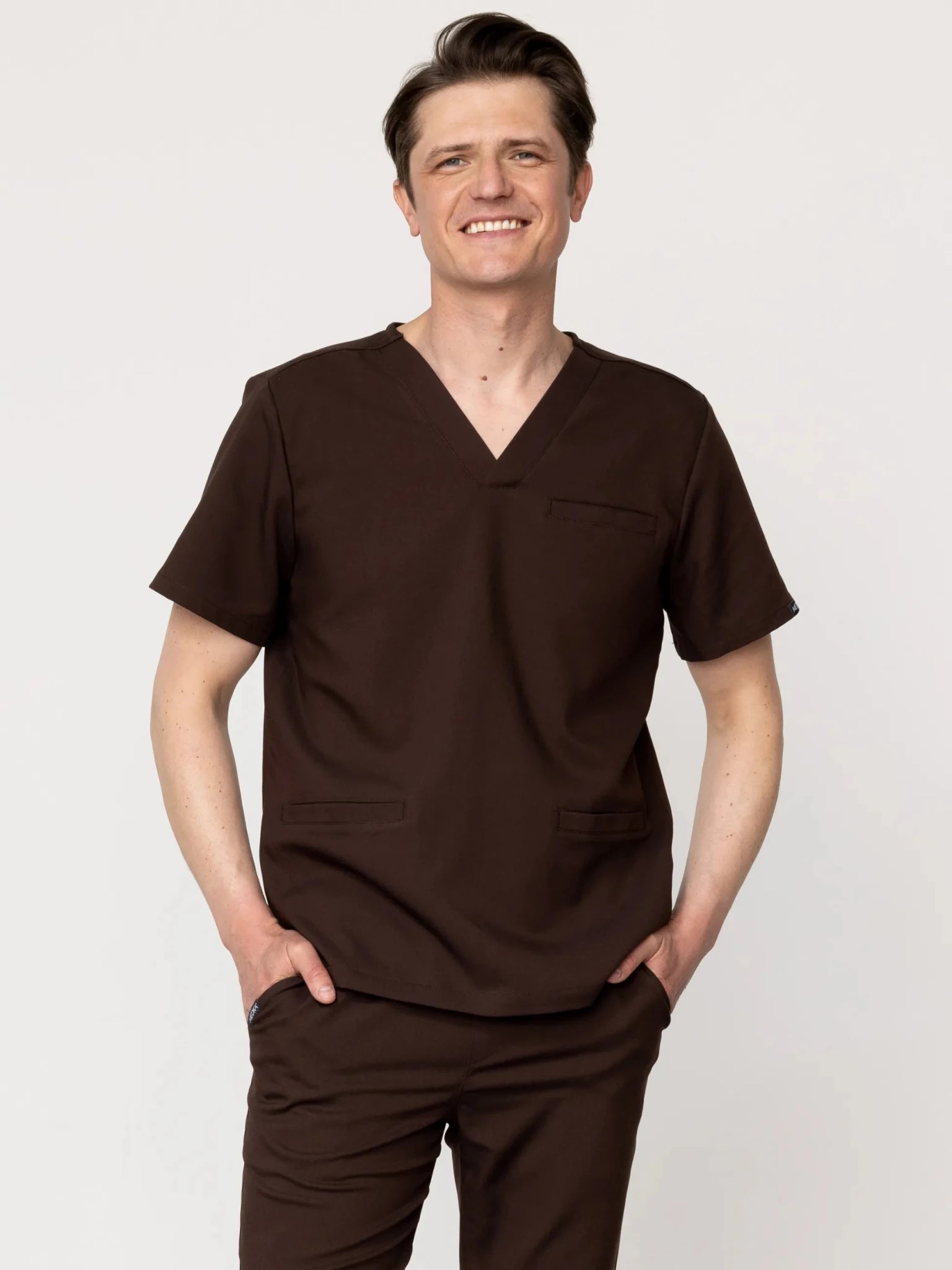 Bluza medyczna męska - Fortis espresso - Medka