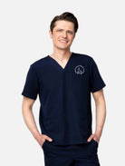 Bluza medyczna męska - Fortis navy blue z logo PUM - Medka