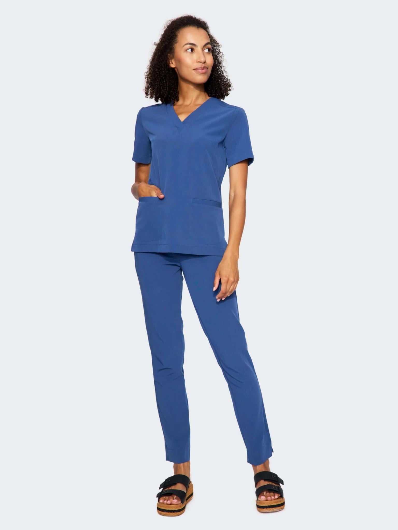 Komplet medyczny damski indygo - bluza Moxi i sponie Nessa - Medka