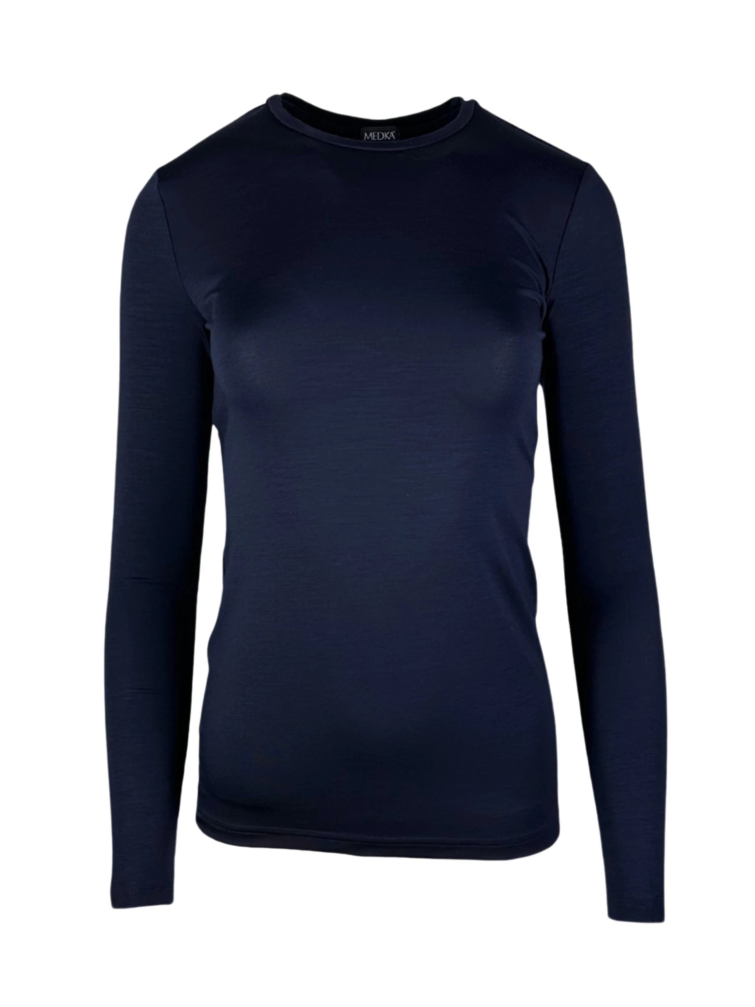 Women's longsleeve medical T-shirt navy blue front